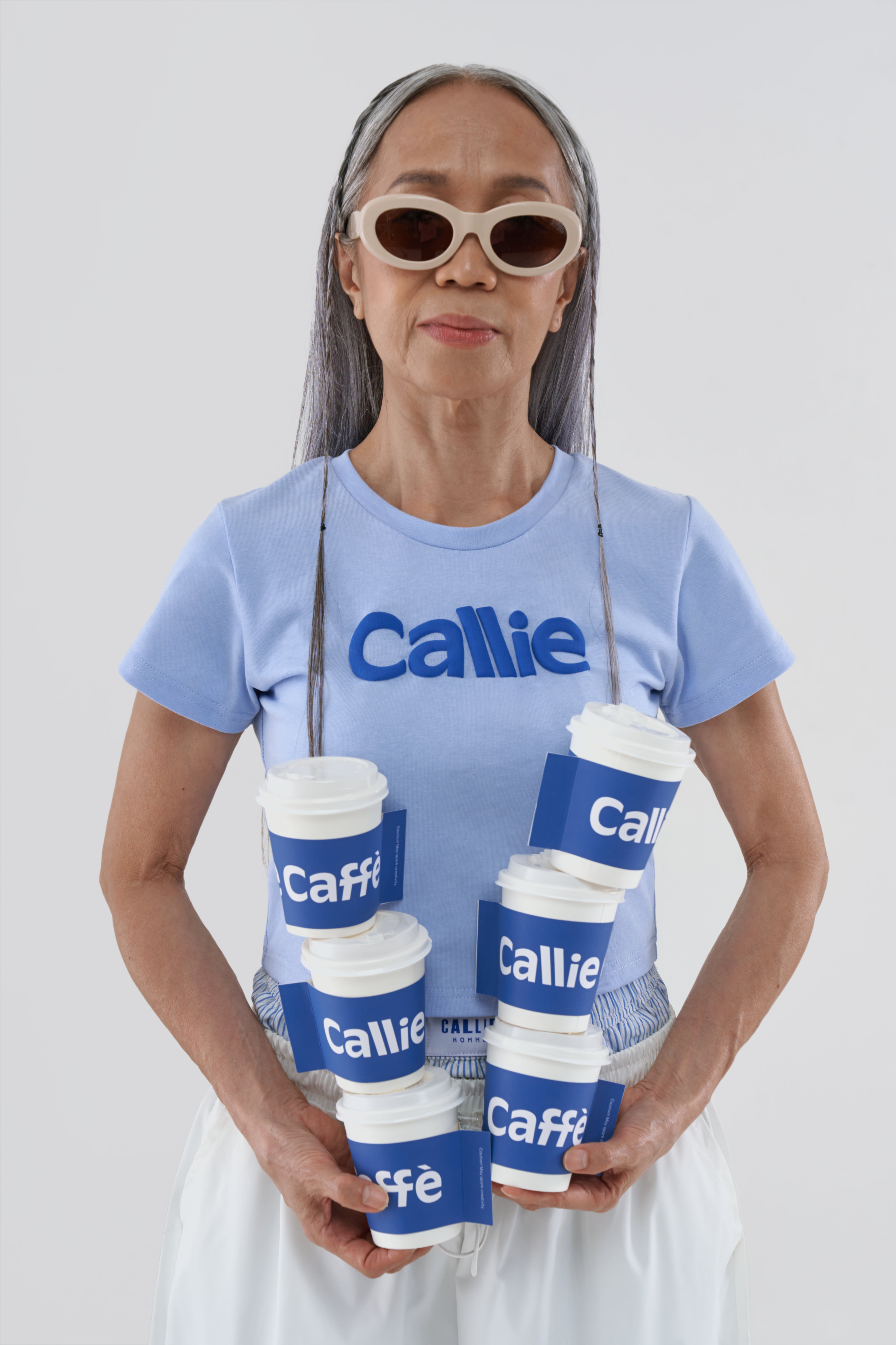 CALLIE BUBBLE TEE BLUE