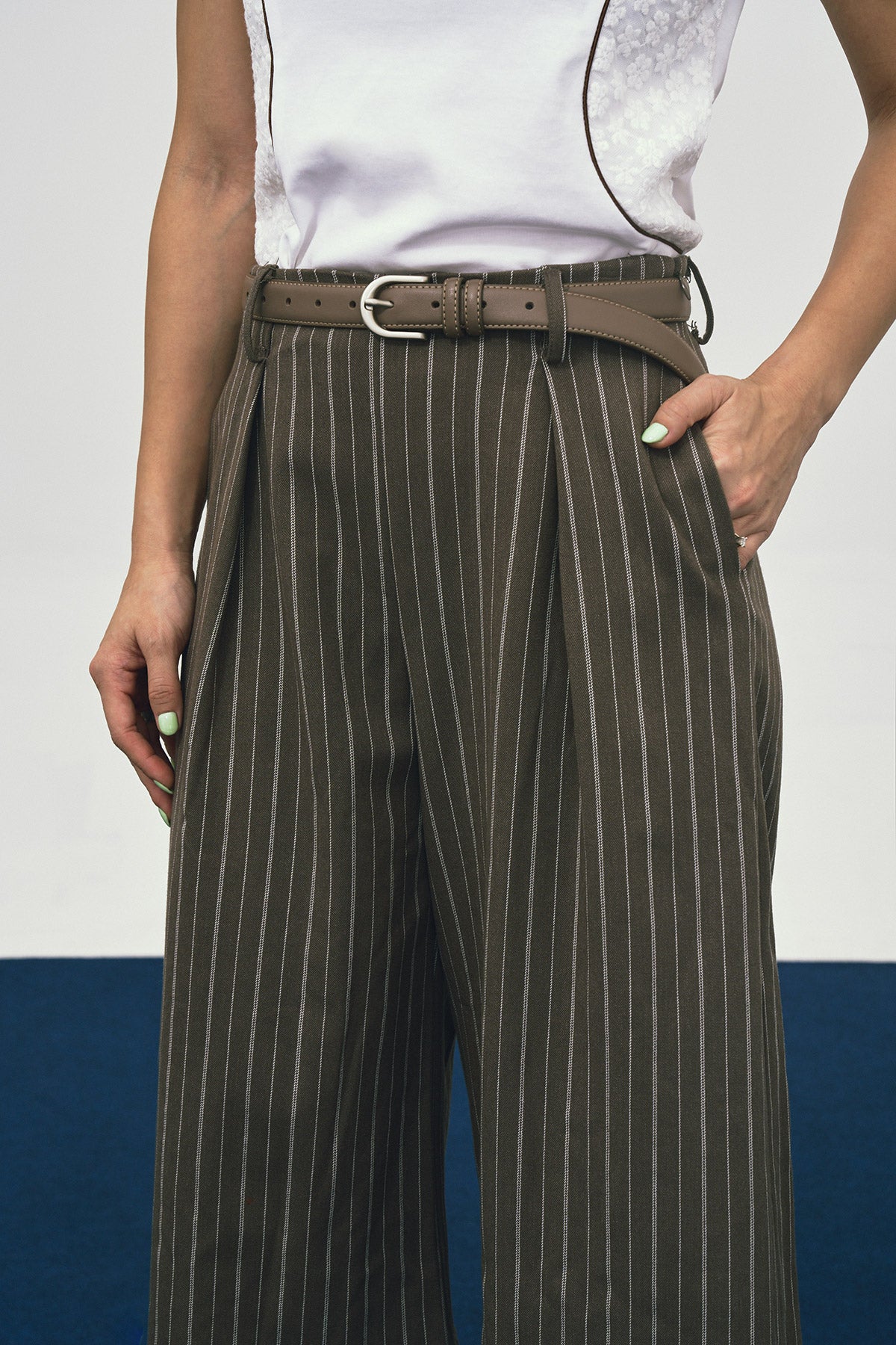 ID PANTS BROWN STRIPES - CALLIE X CISSYLIA