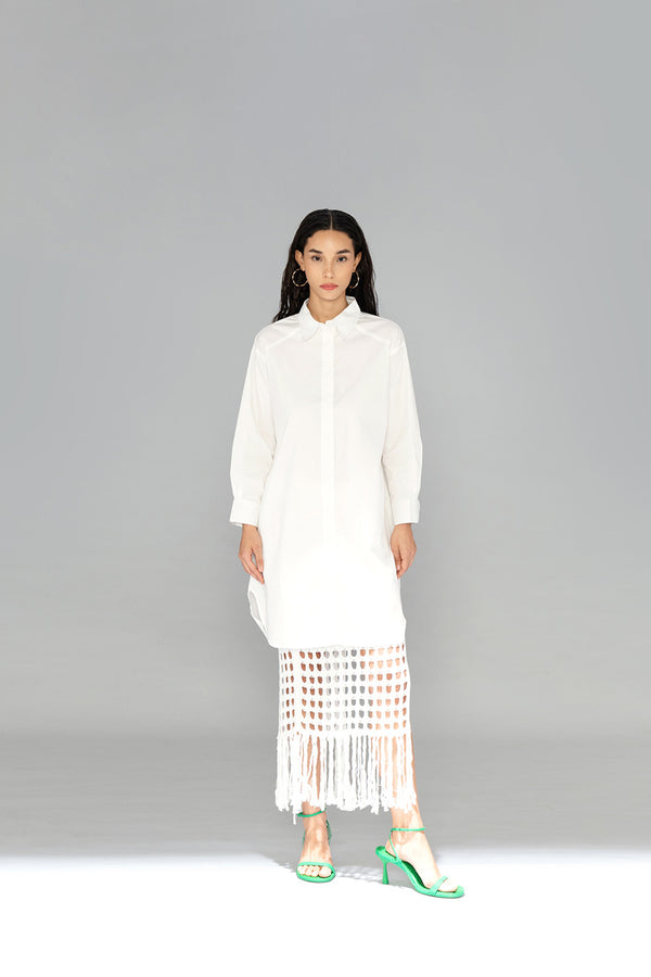 LEORA DRESS WHITE