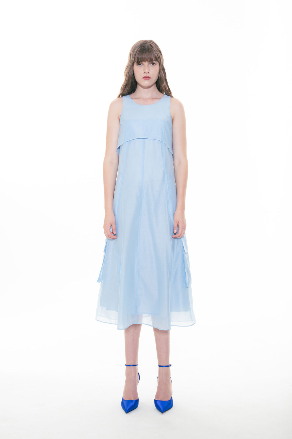 RHEA DRESS BLUE – Callie Cotton