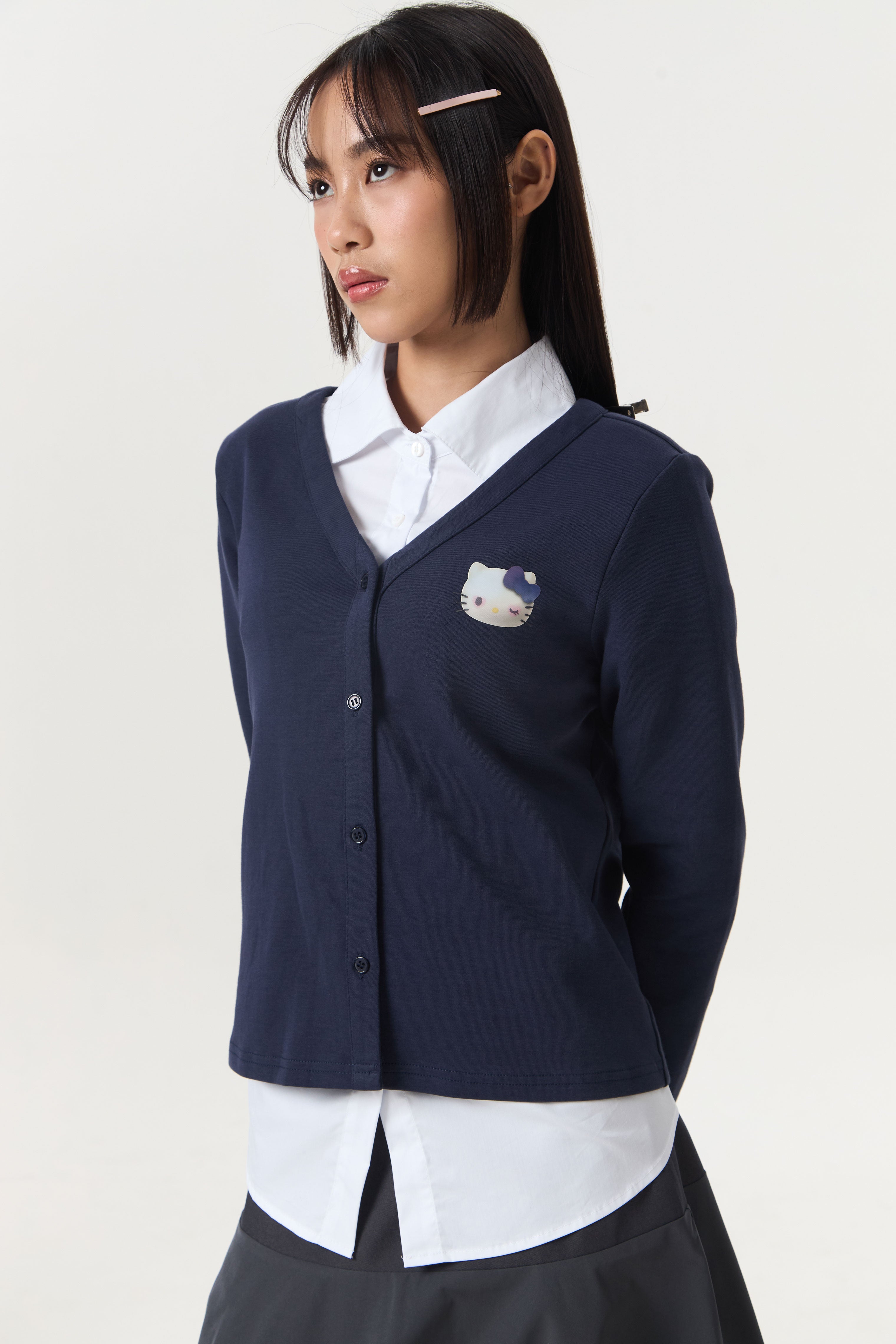 MIMMY CARDIGAN NAVY- CALLIE X HELLO KITTY