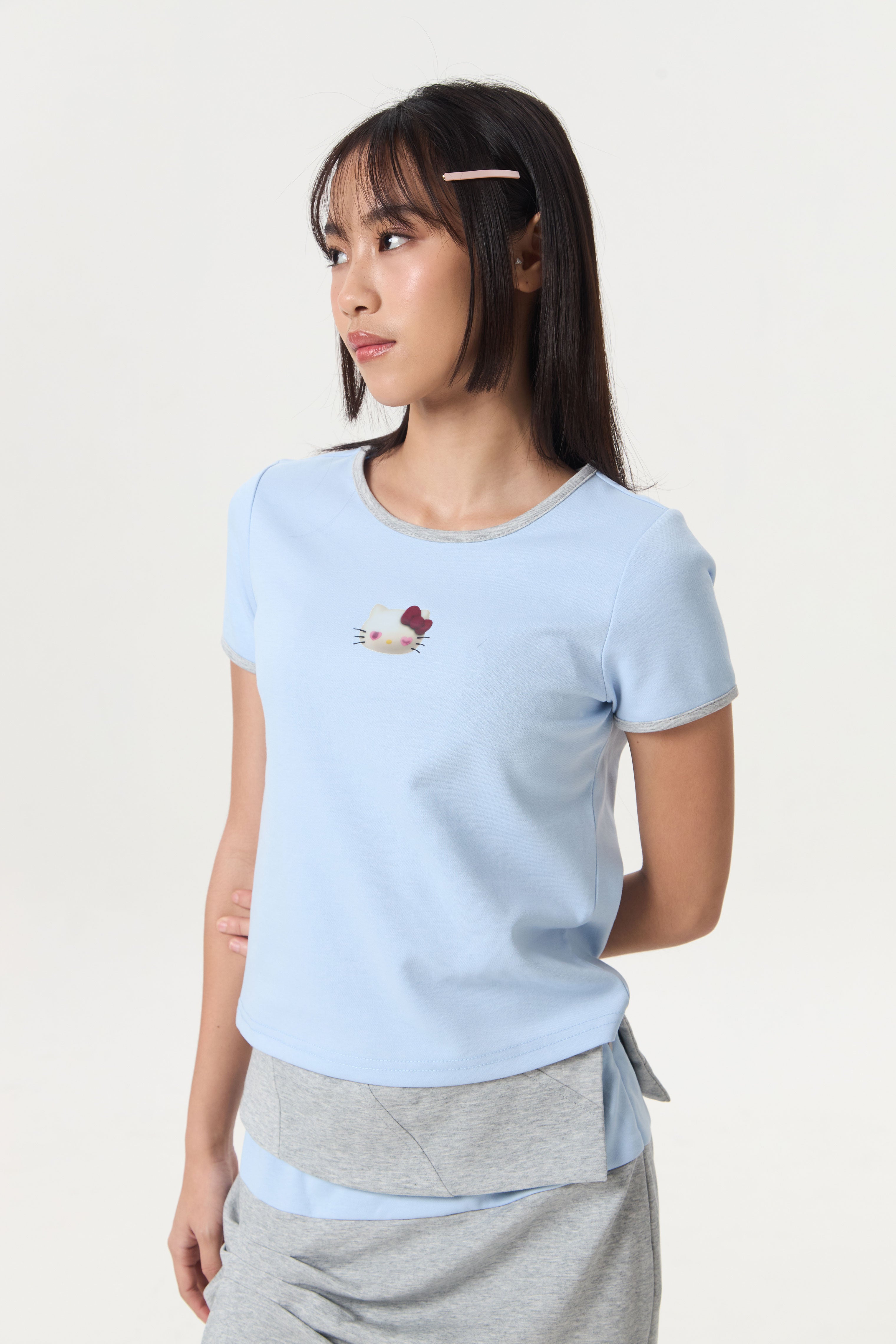 BOWSIE TEE BLUE - CALLIE X HELLO KITTY