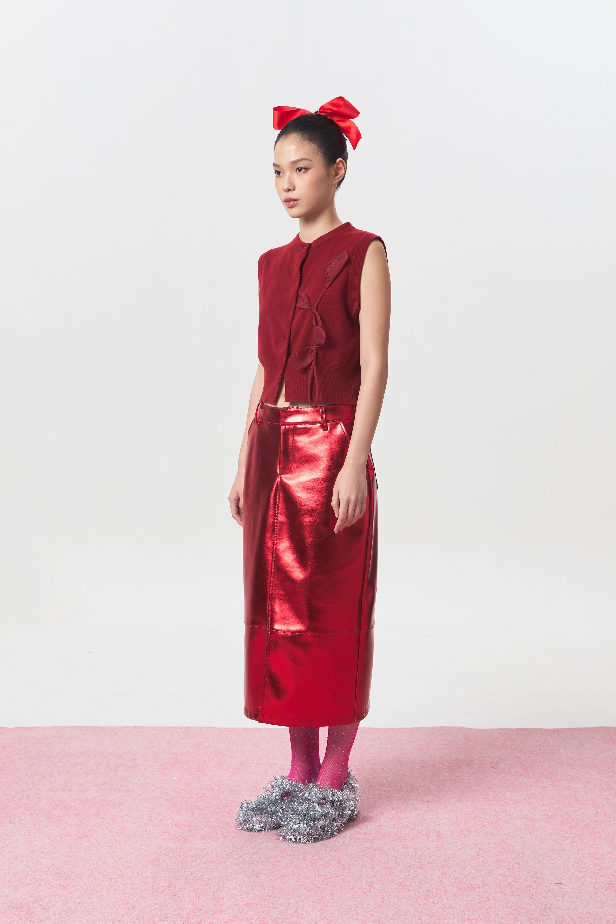 PEWTER SKIRT RED - CALLIE FT. CISSYLIA