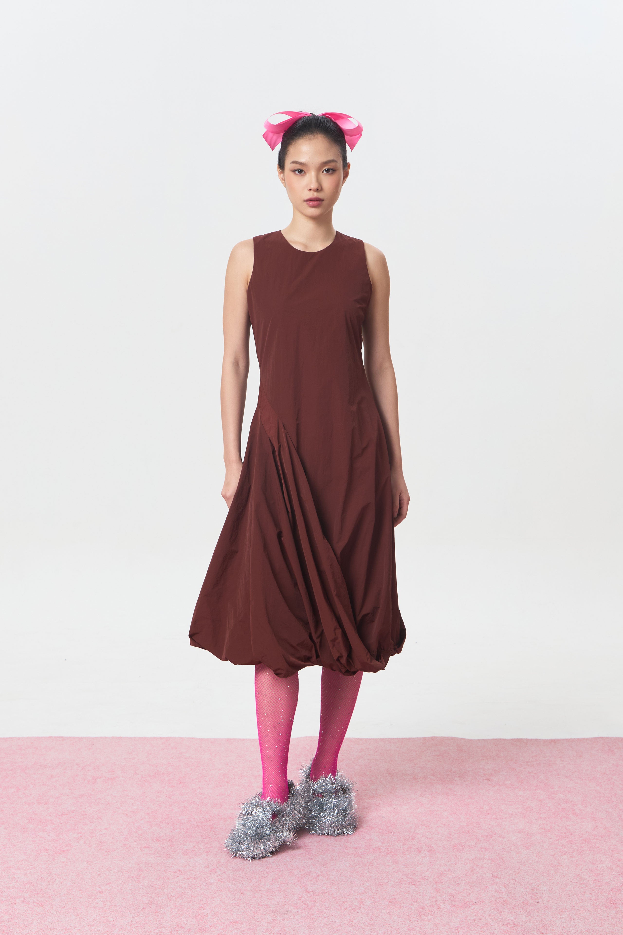 SAFFRON DRESS BROWN - CALLIE FT. CISSYLIA