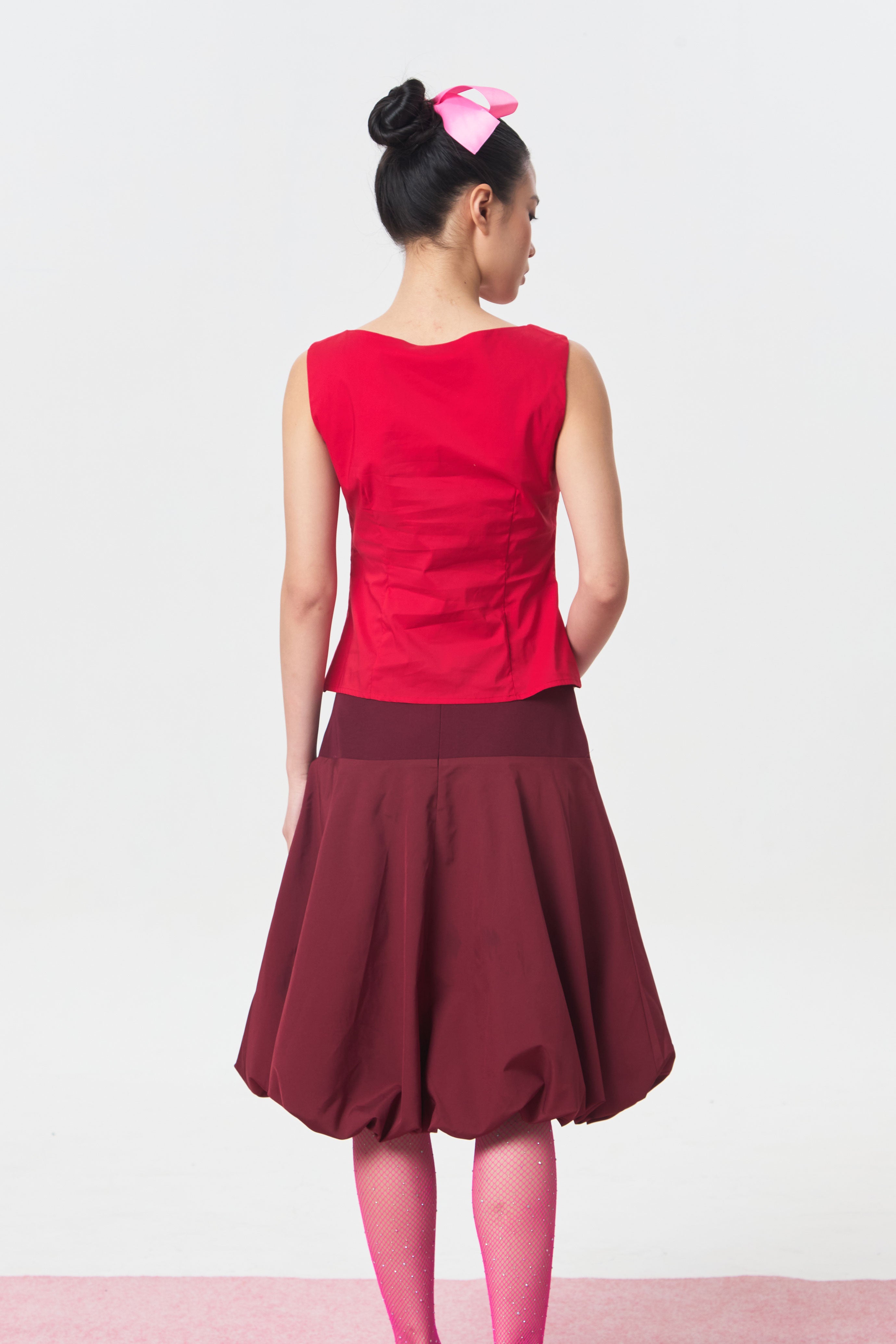 PEBBLE SKIRT MAROON - CALLIE FT. CISSYLIA