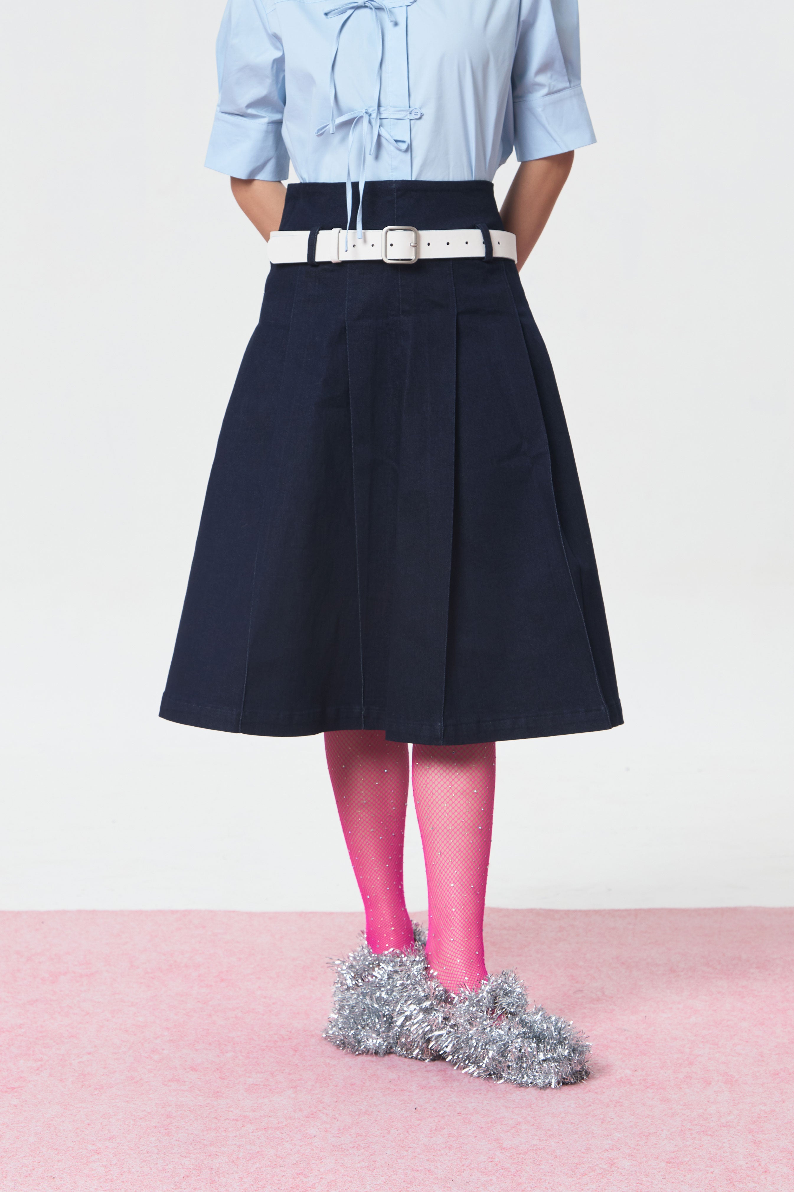 ASTRALIS DENIM SKIRT NAVY - CALLIE FT. CISSYLIA