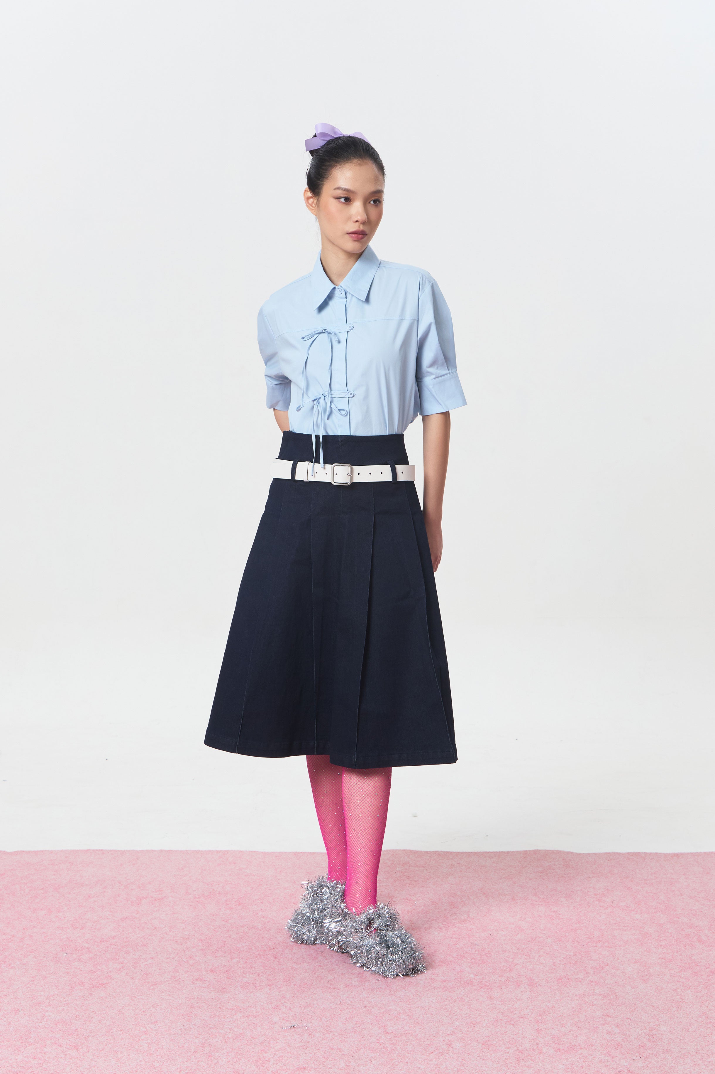 ASTRALIS DENIM SKIRT NAVY - CALLIE FT. CISSYLIA