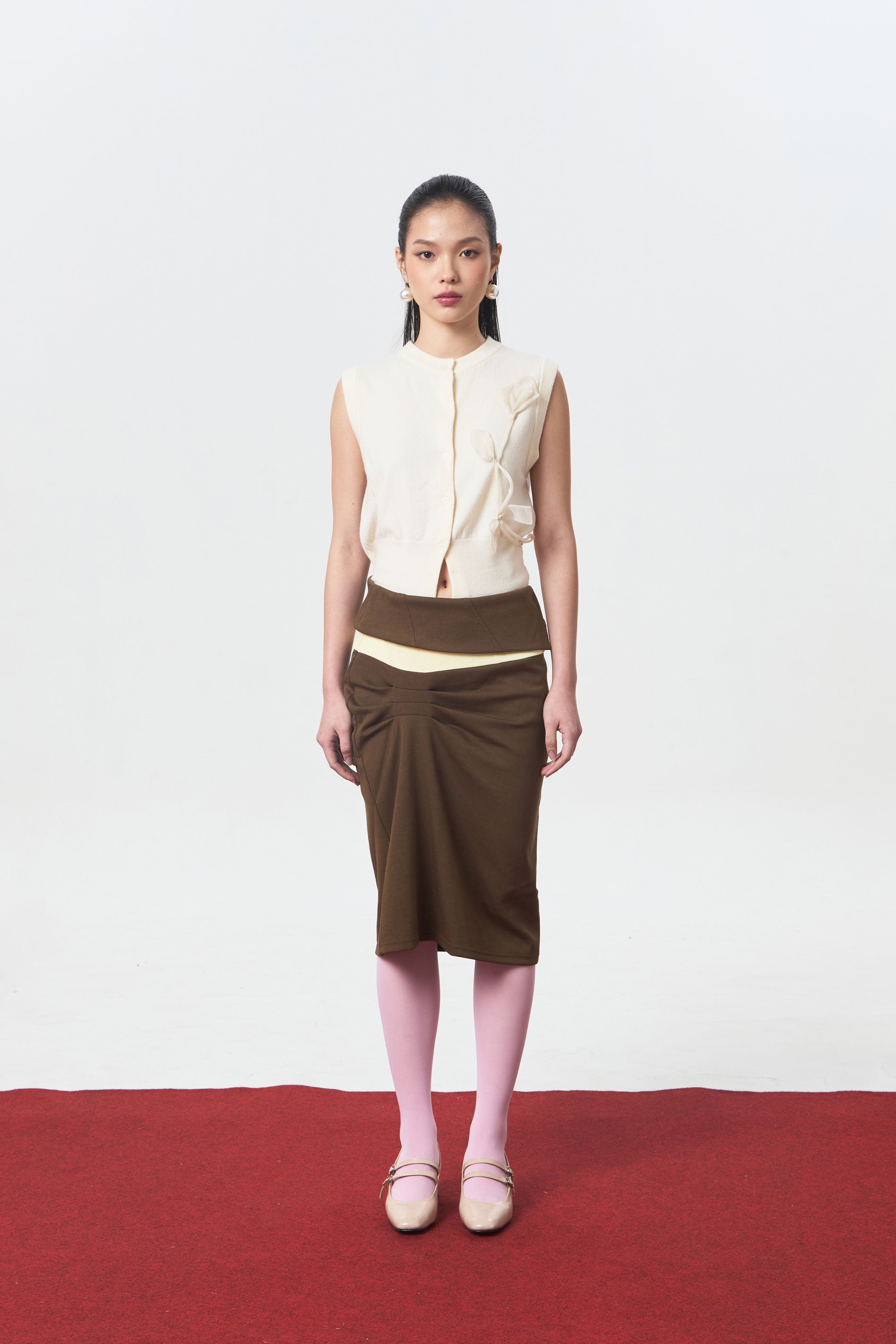 OCHRE SKIRT BROWN - CALLIE FT. CISSYLIA