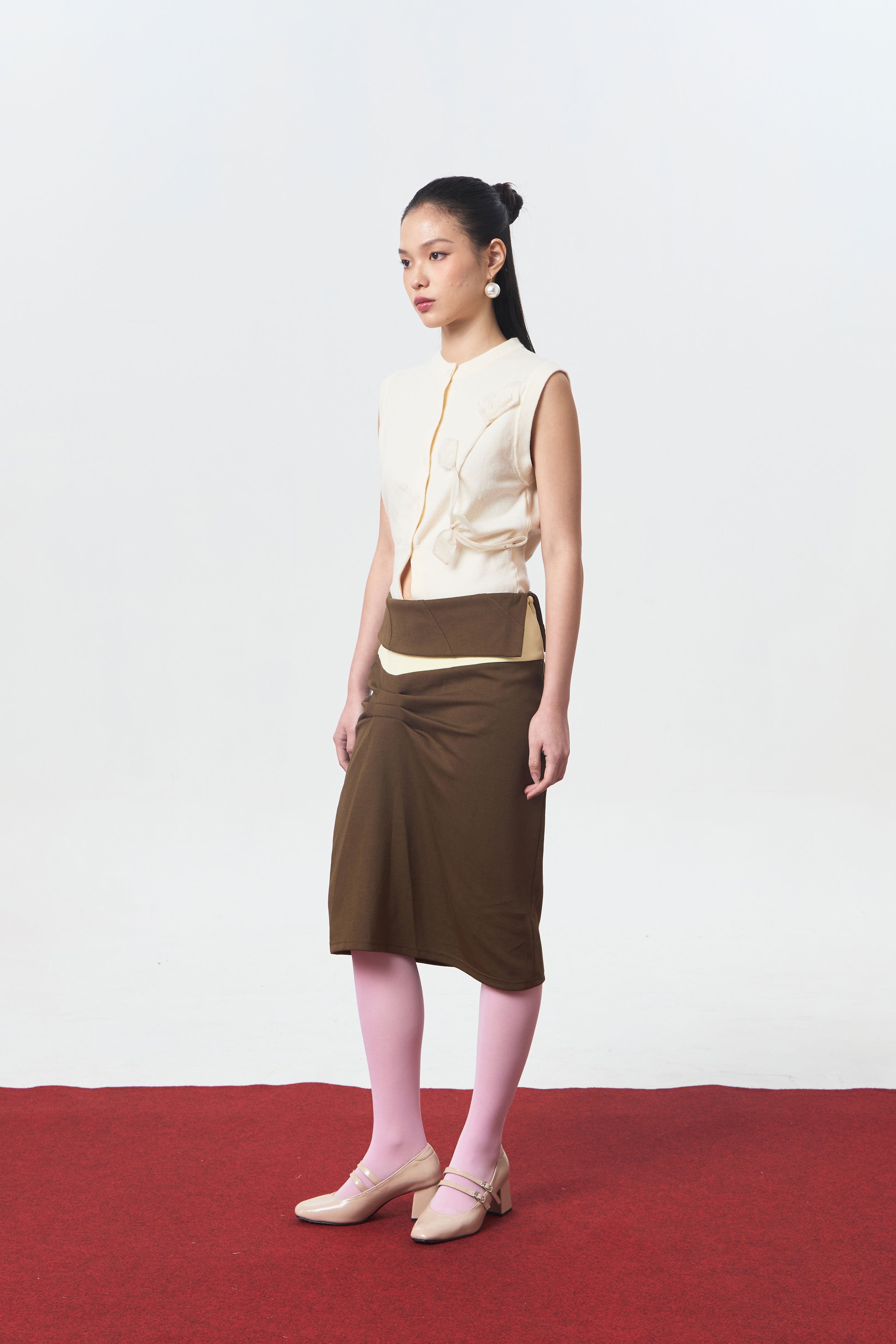 OCHRE SKIRT BROWN - CALLIE FT. CISSYLIA