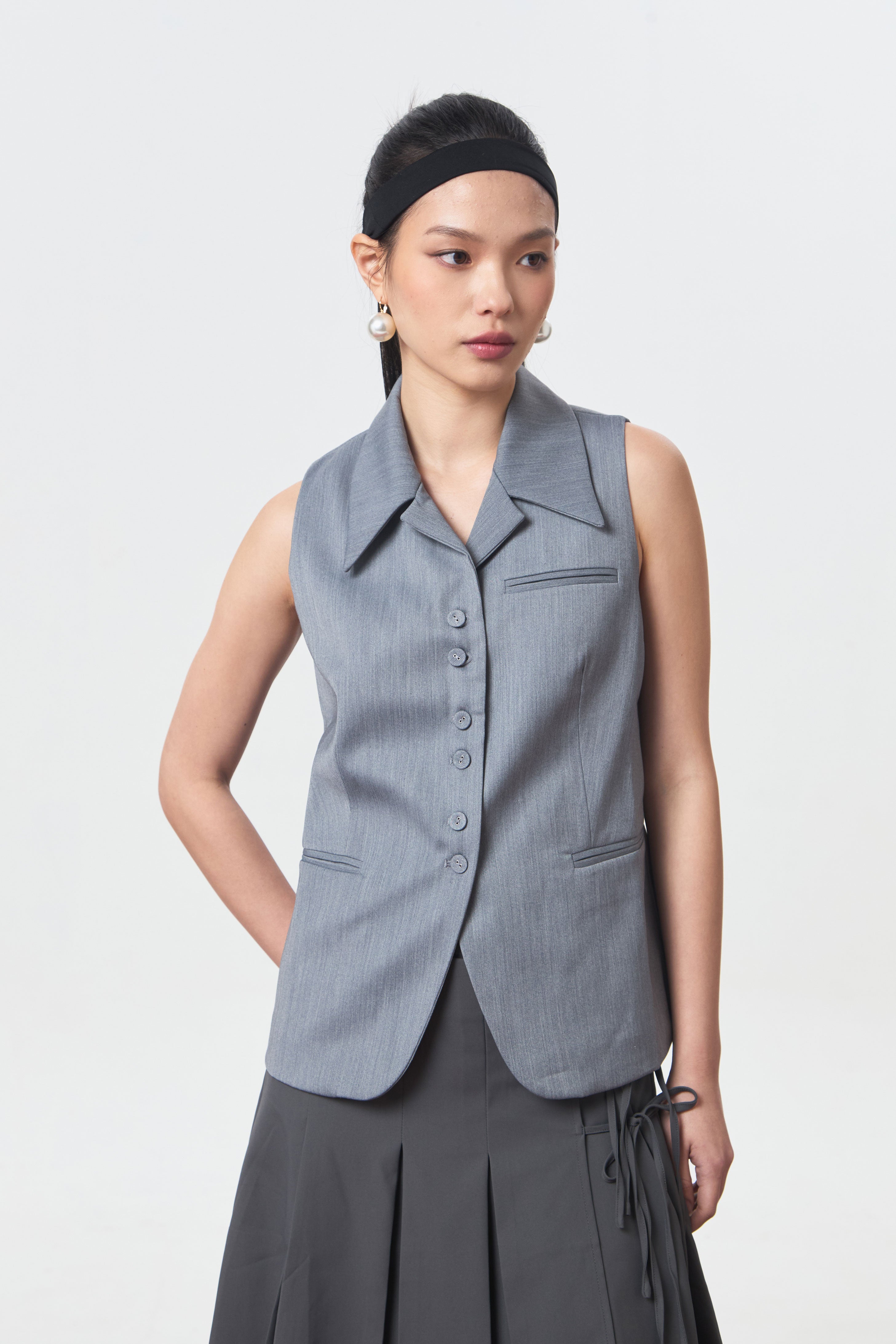 CARMINE VEST GREY - CALLIE FT. CISSYLIA