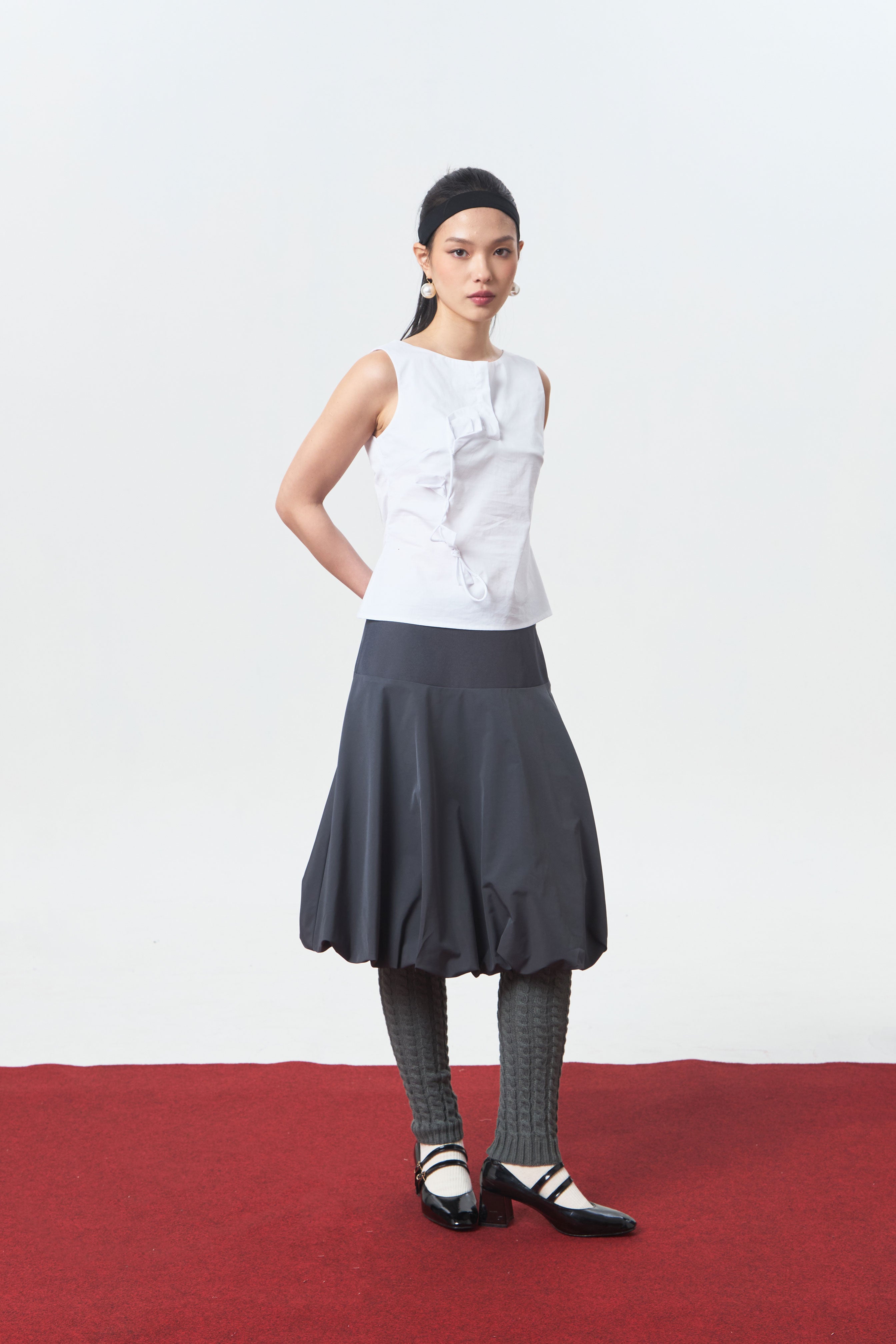 PEBBLE SKIRT GREY - CALLIE FT. CISSYLIA