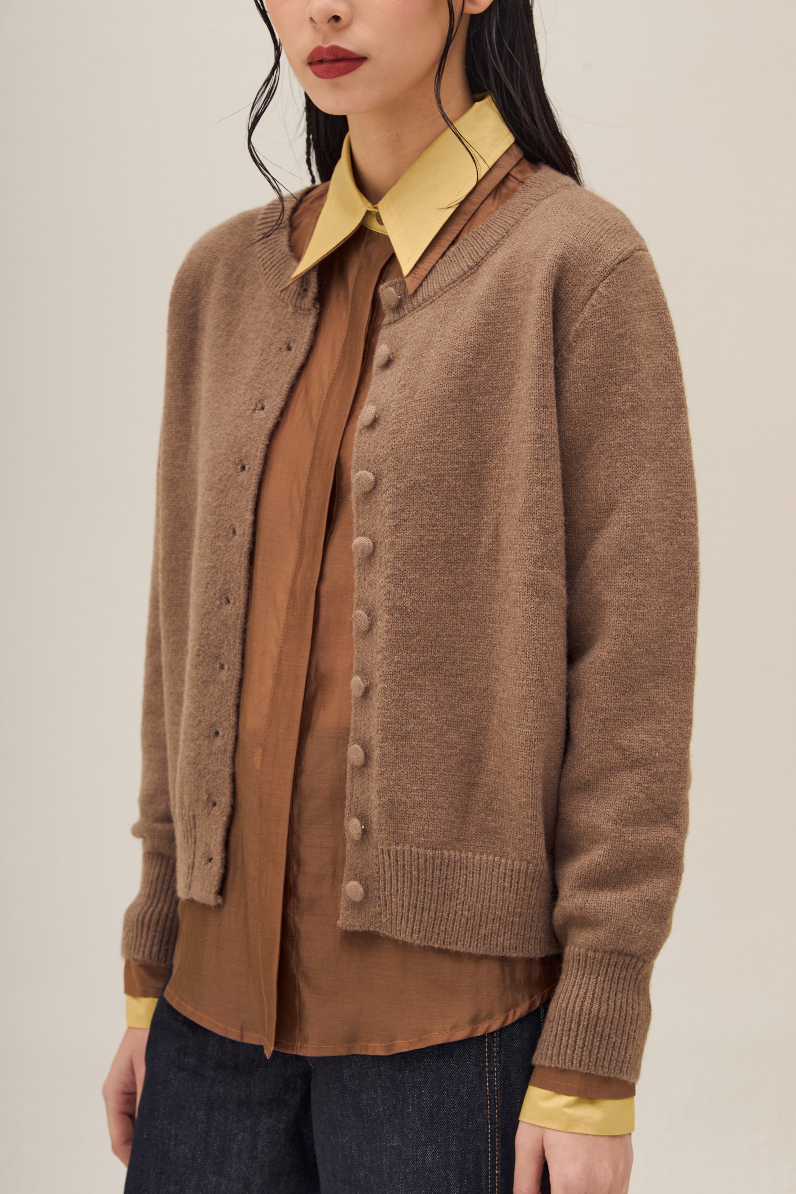 REAVEN CARDIGAN BROWN