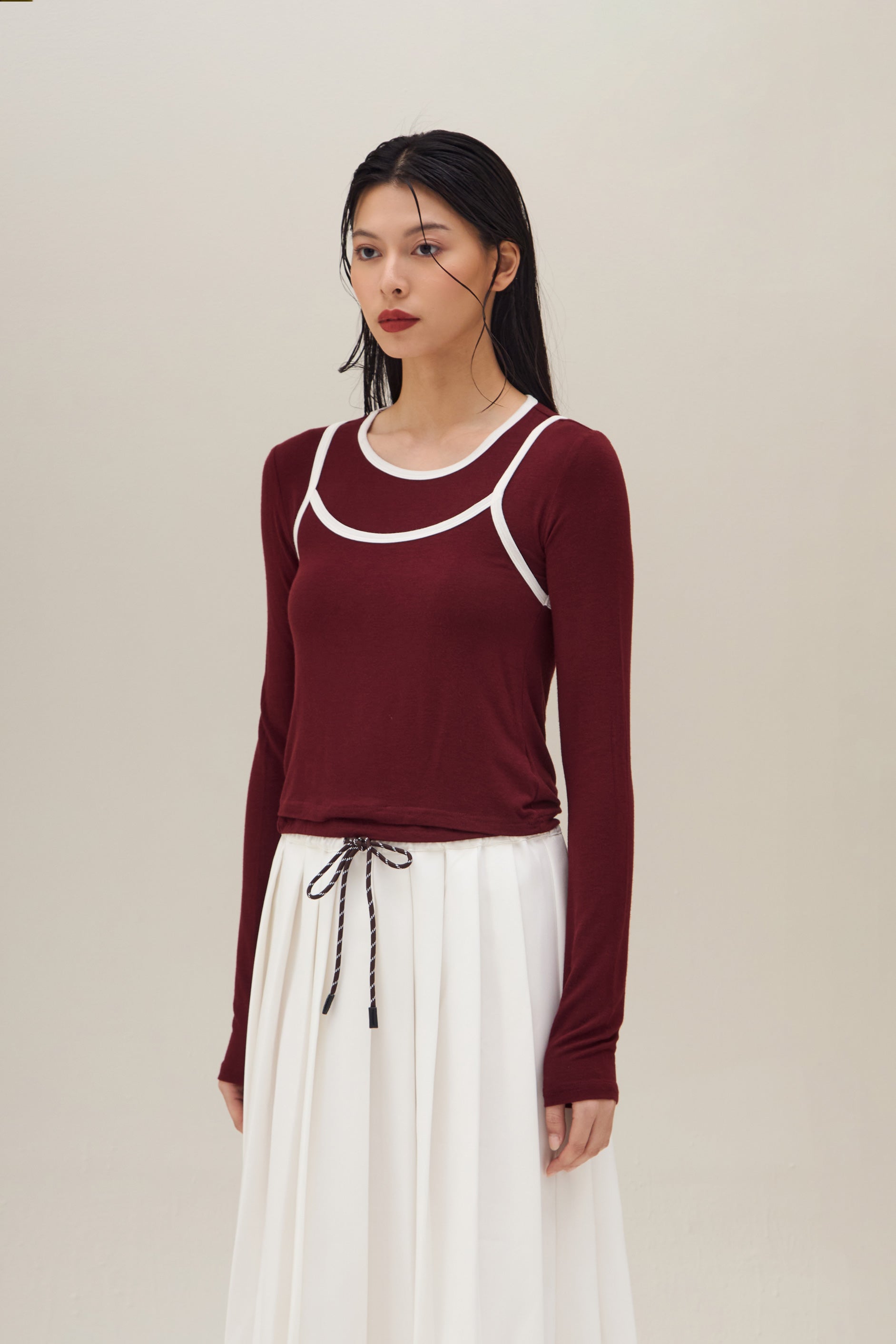 NALA TOP MAROON