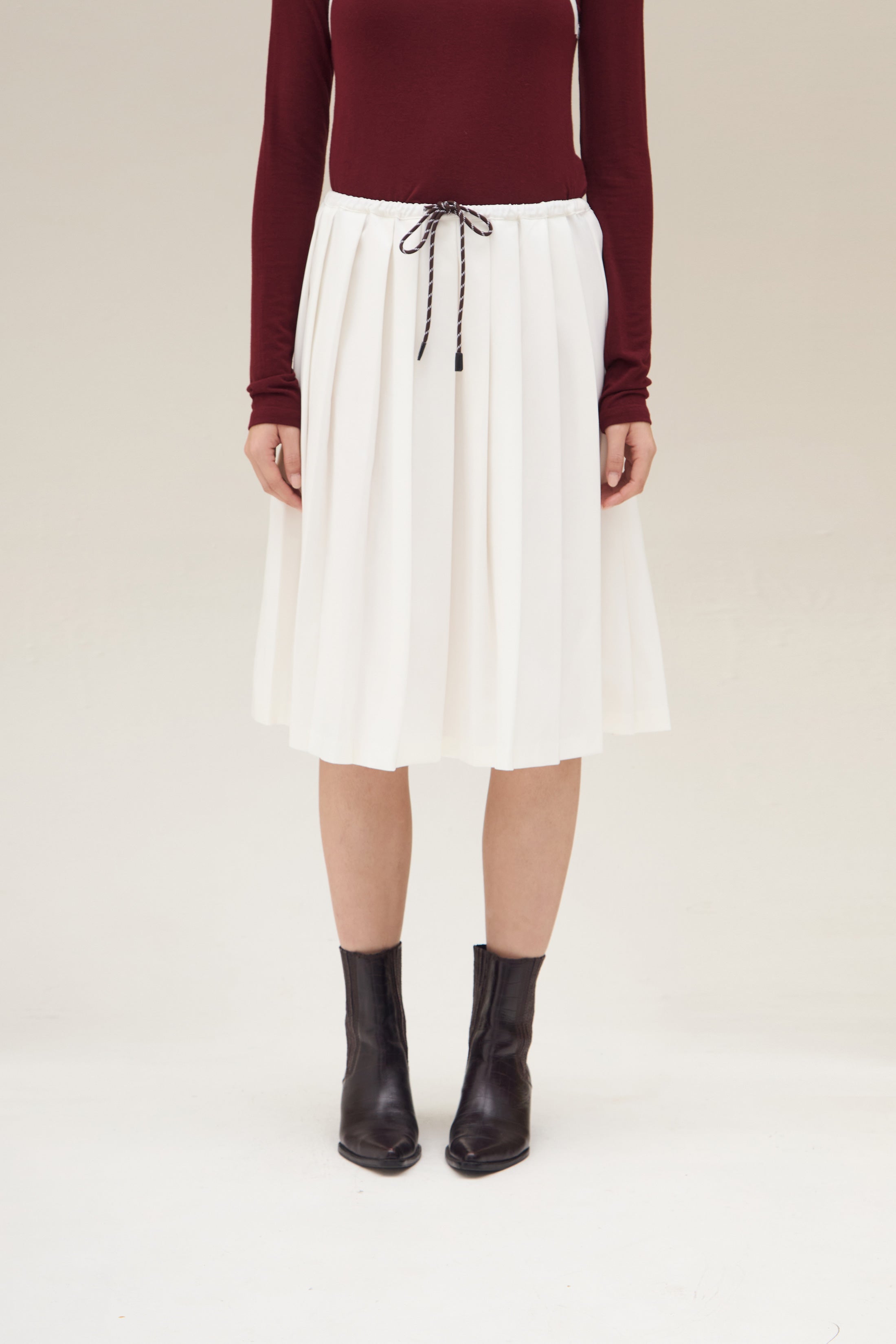 VILLE PLEATED SKIRT WHITE