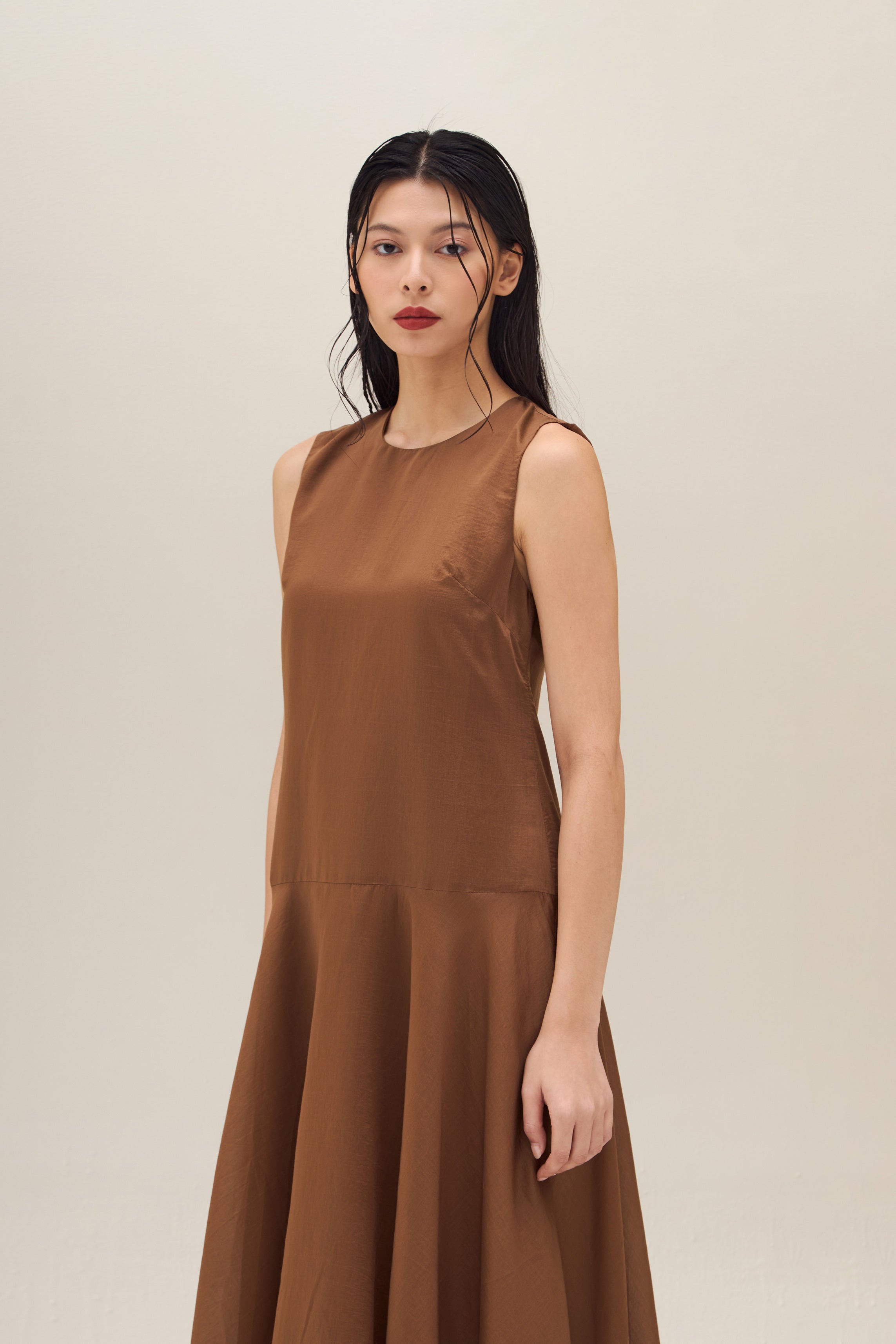 ASTRAELLE DRESS BROWN