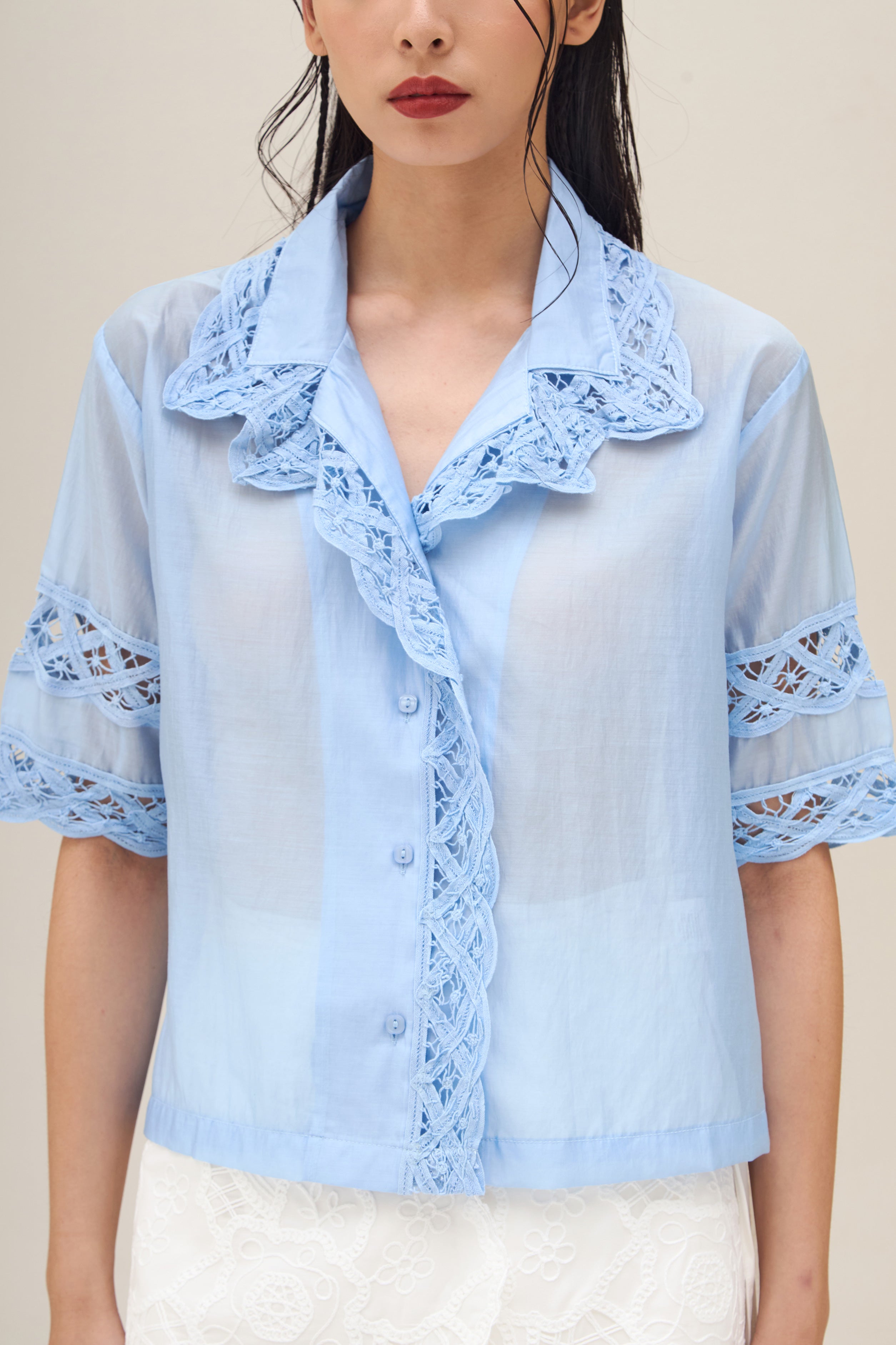 LUNAIRE TOP BLUE