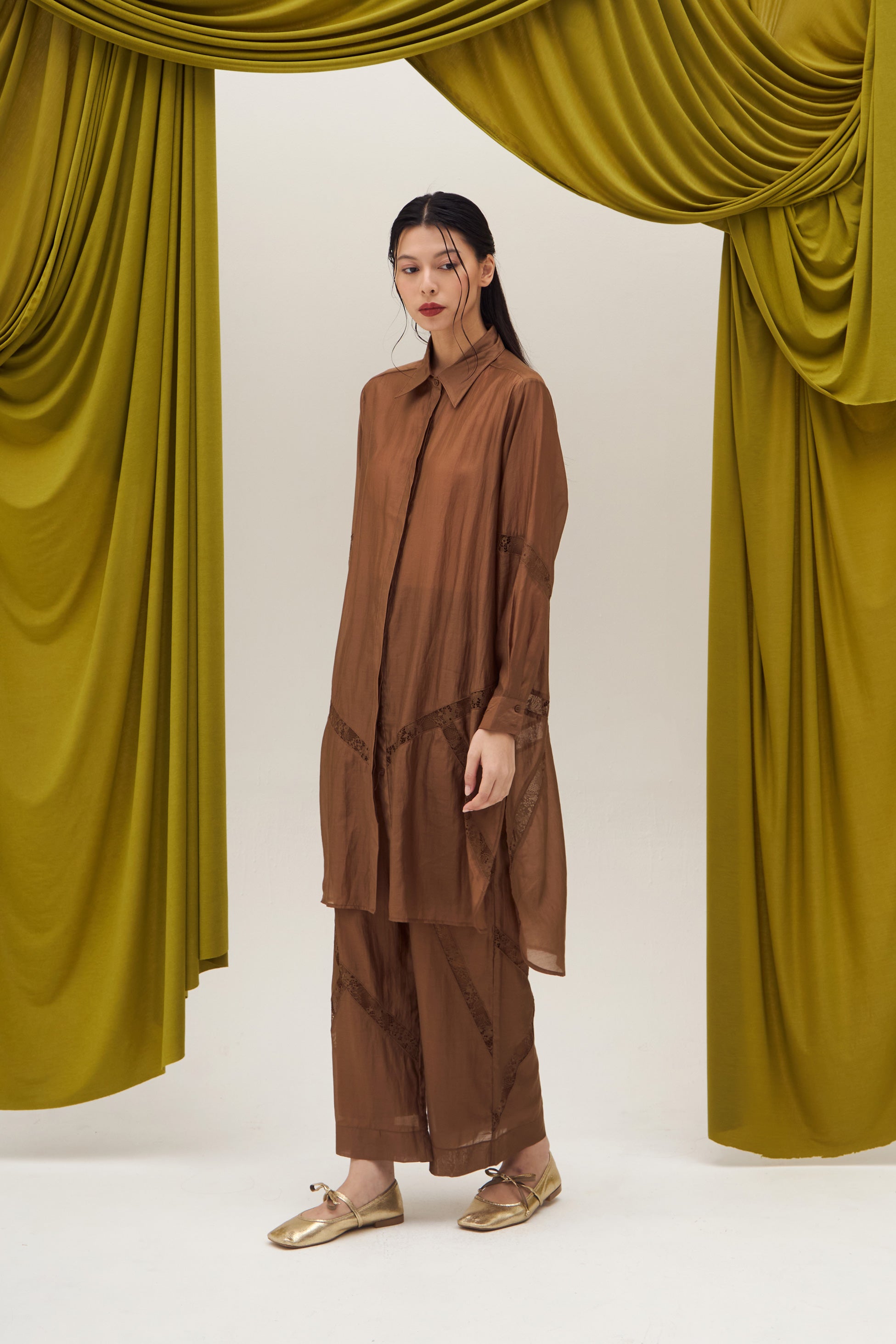 KALLIOPE DRESS BROWN