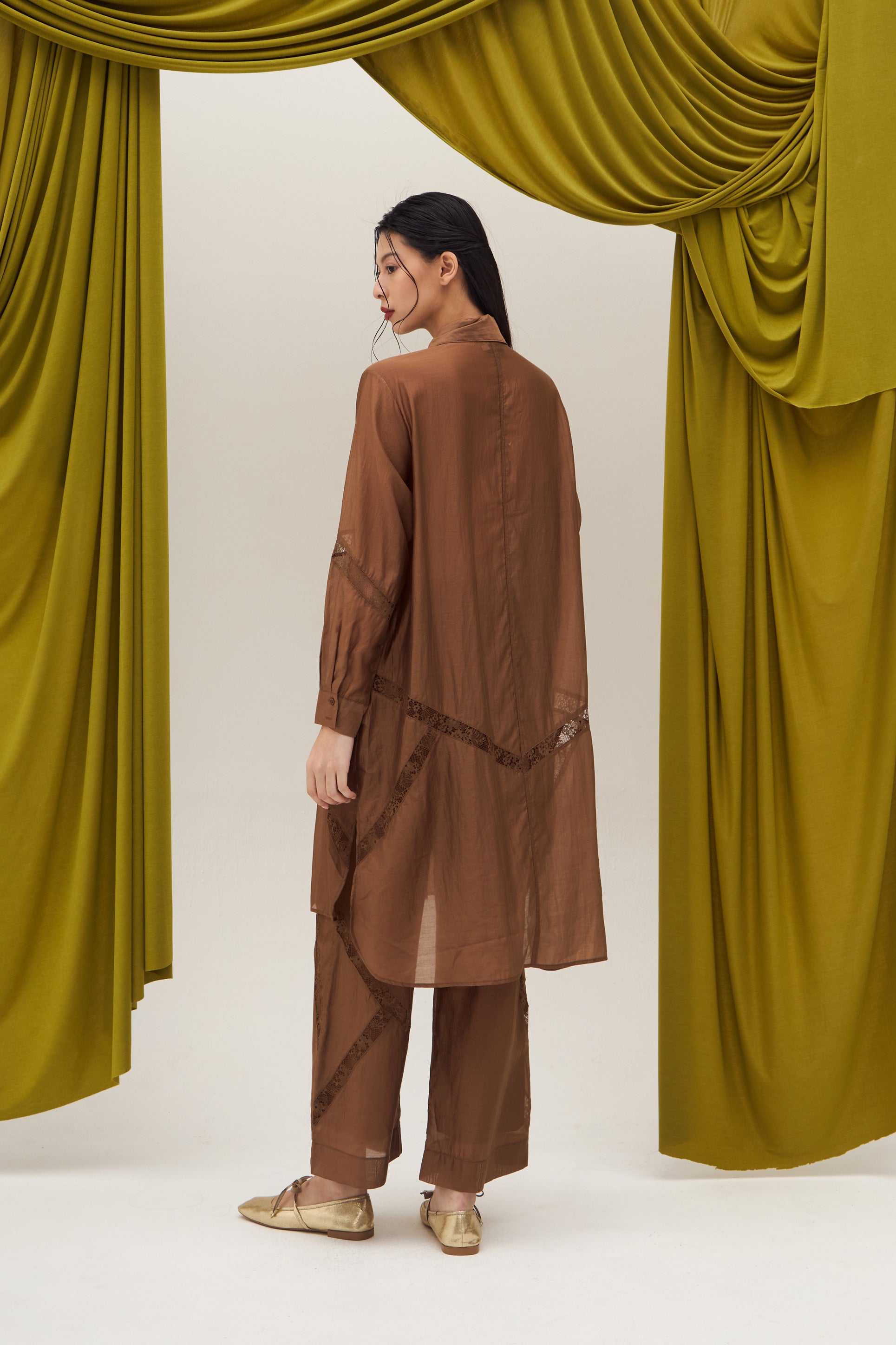 KALLIOPE DRESS BROWN