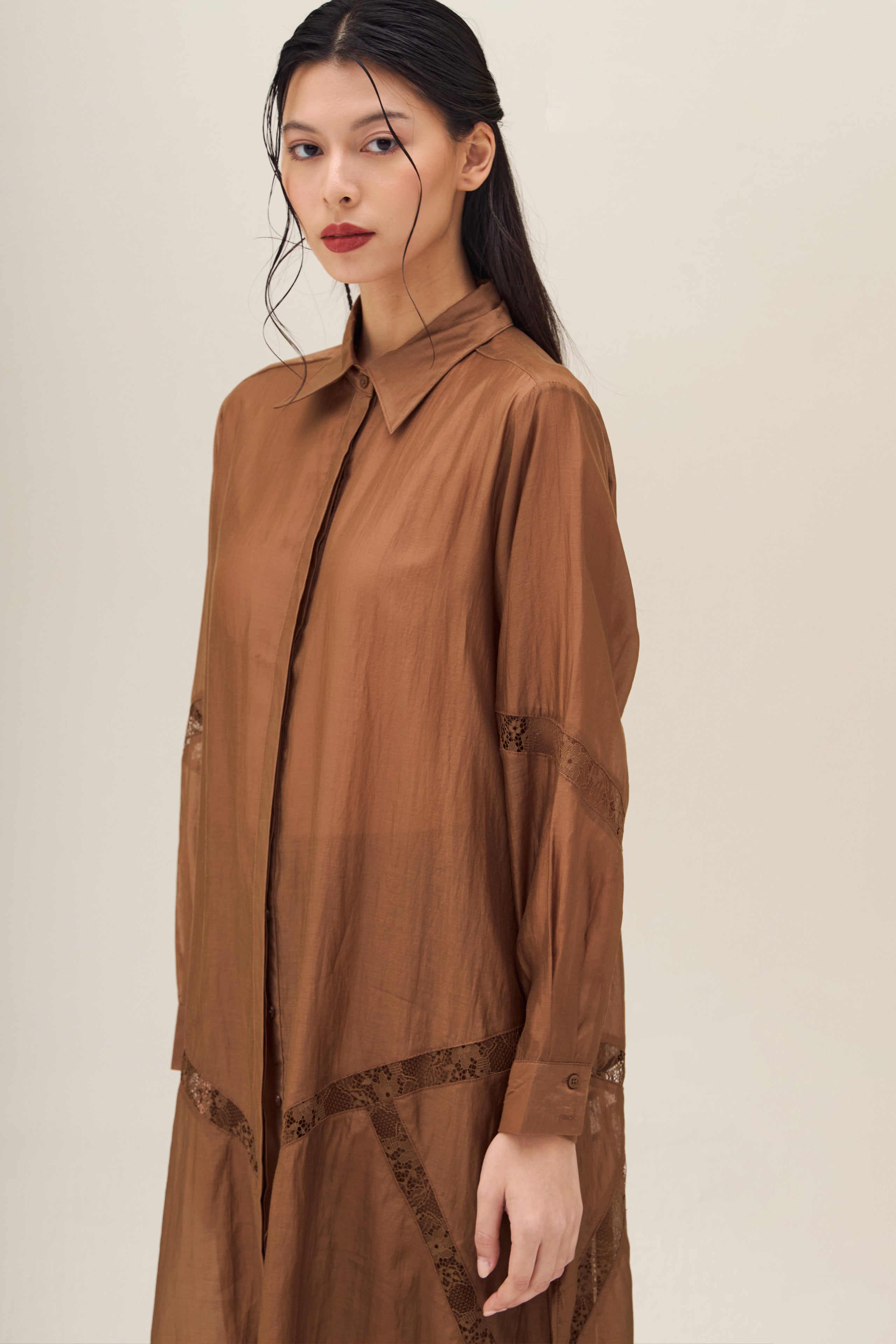 KALLIOPE DRESS BROWN