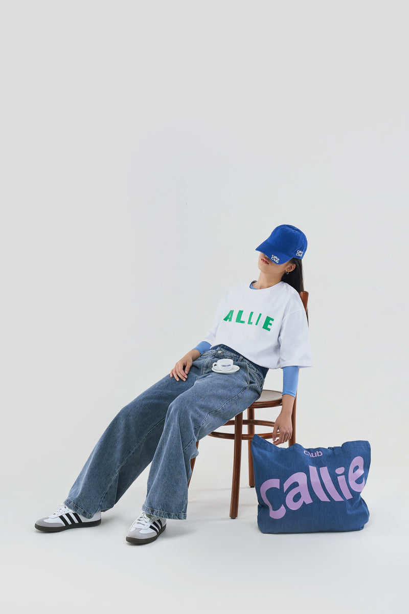 CALLIE BASIC T-SHIRT WHITE-GREEN