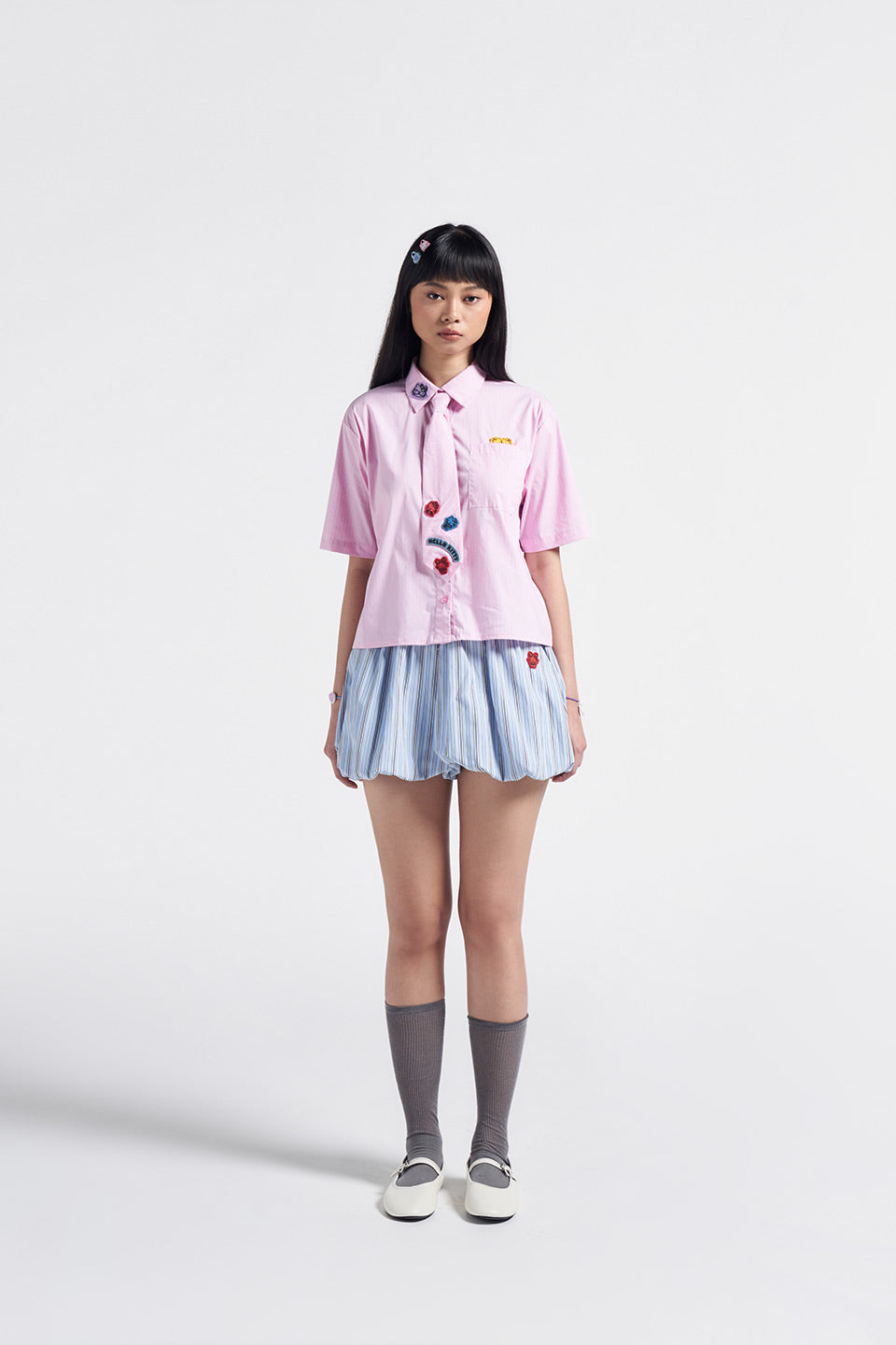 WHIMSY TOP PINK - CALLIE X HELLO KITTY