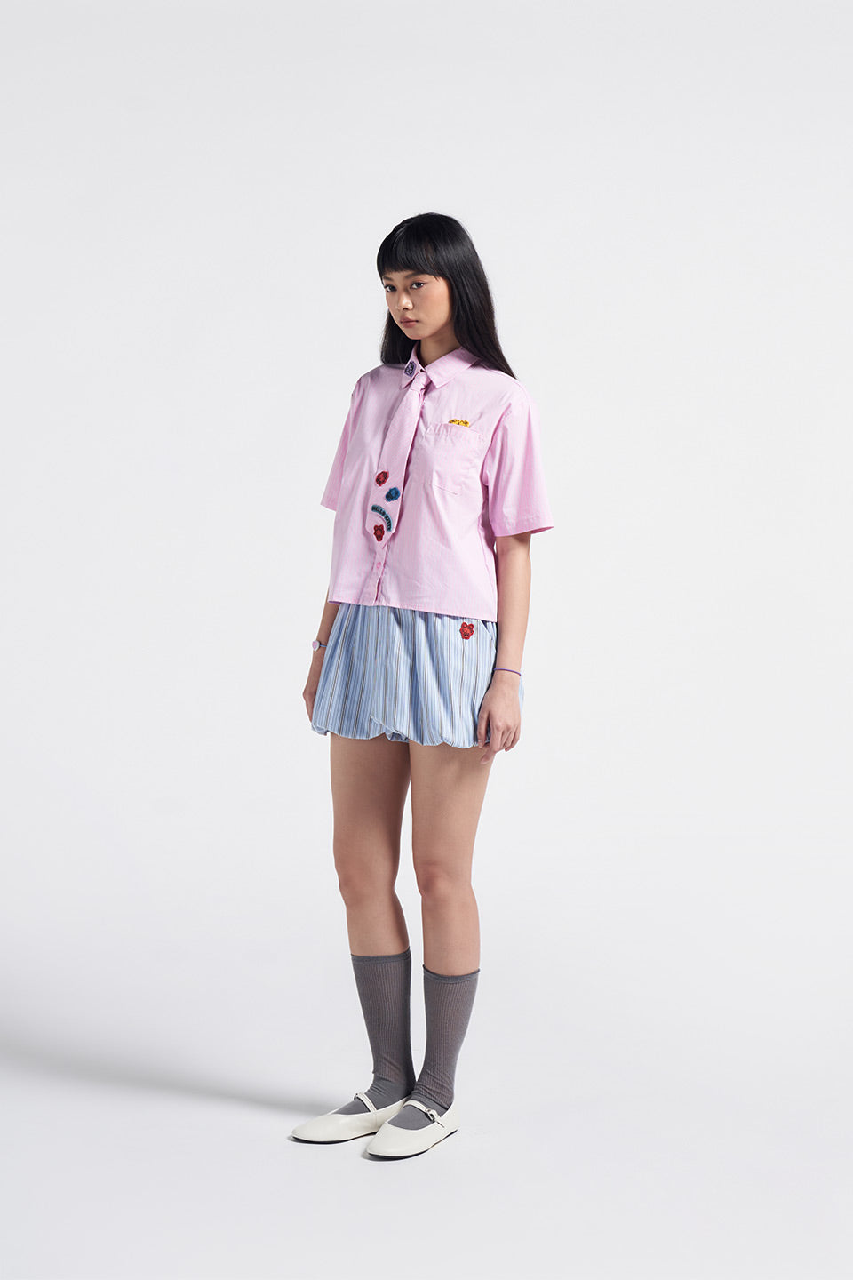 WHIMSY TOP PINK - CALLIE X HELLO KITTY