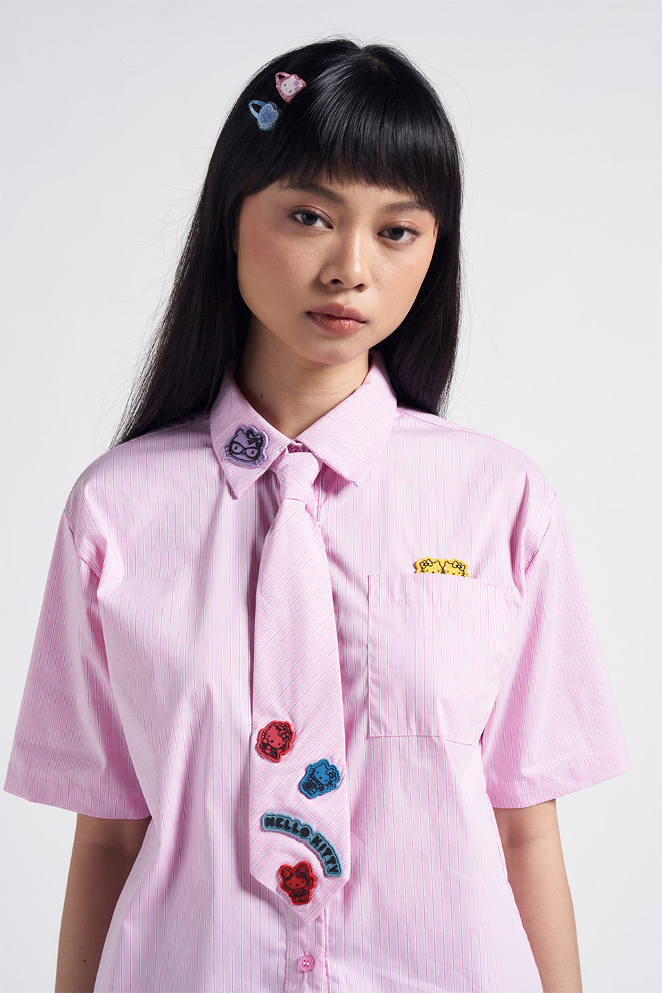 WHIMSY TOP PINK - CALLIE X HELLO KITTY