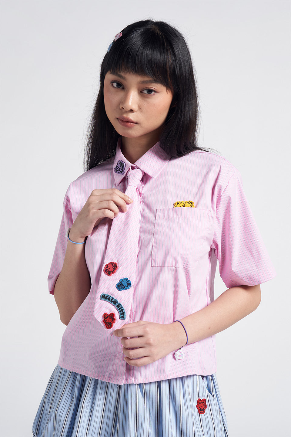 WHIMSY TOP PINK - CALLIE X HELLO KITTY