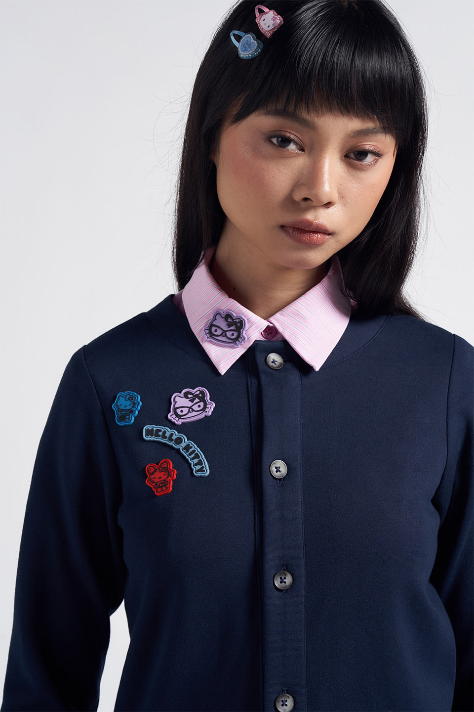 STARLET CARDIGAN NAVY - CALLIE X HELLO KITTY