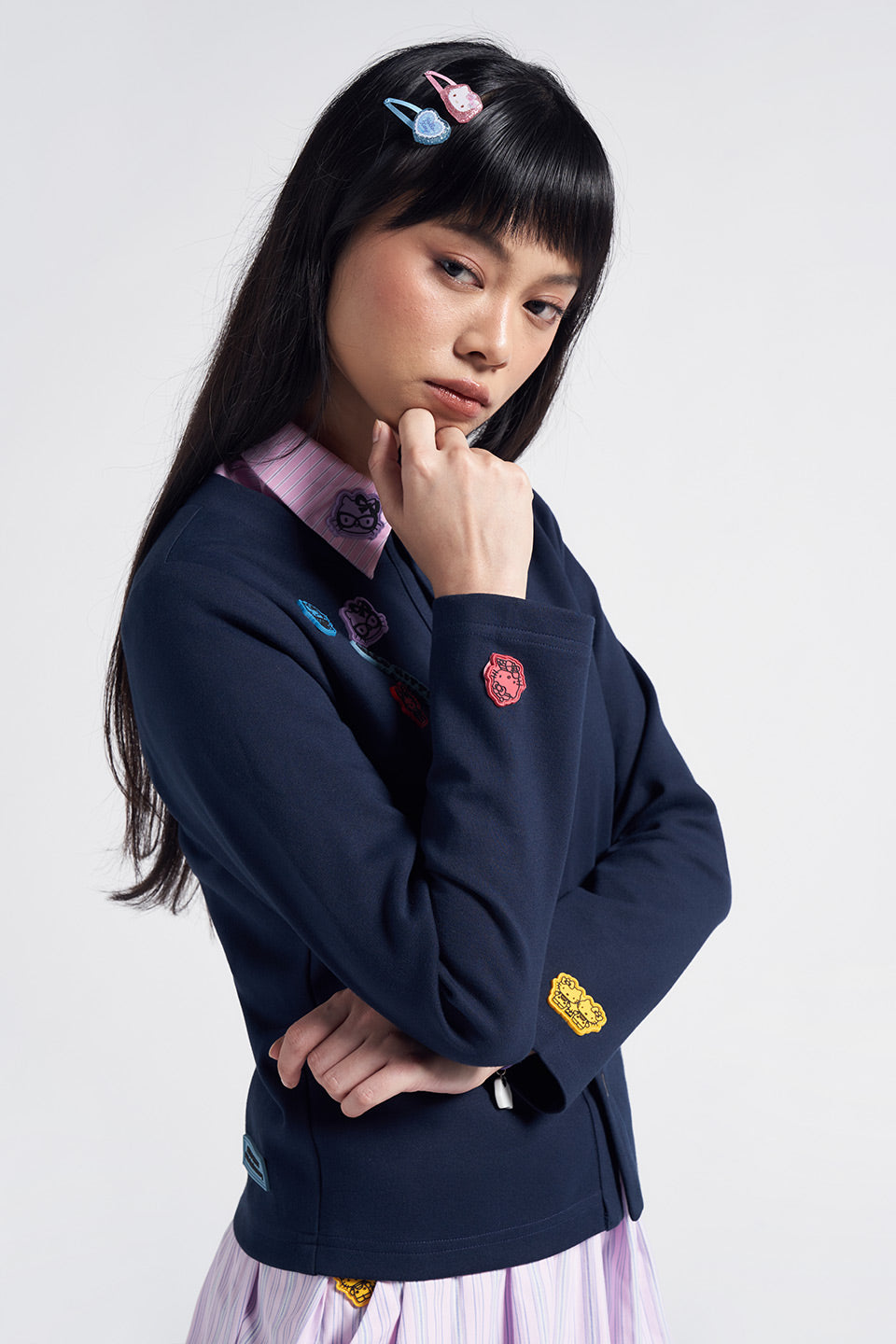 STARLET CARDIGAN NAVY - CALLIE X HELLO KITTY