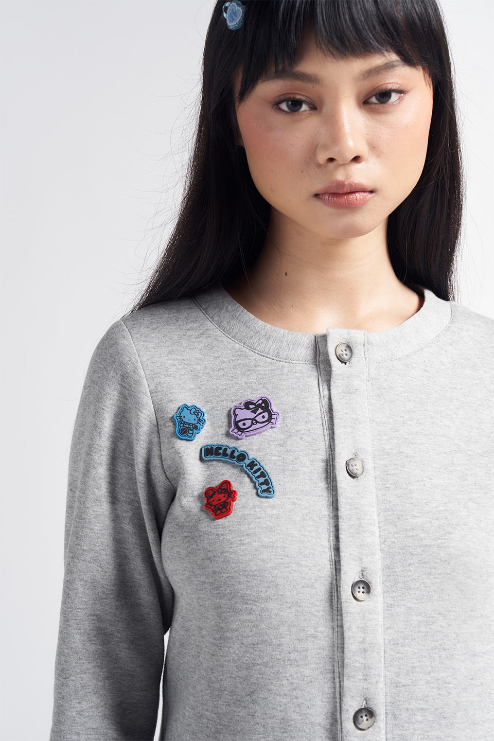 STARLET CARDIGAN GREY - CALLIE X HELLO KITTY