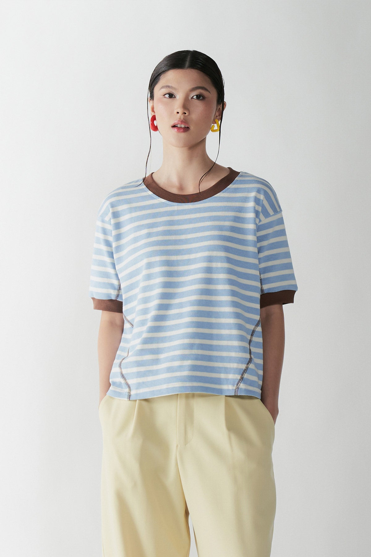 LIBRETTO STRIPE TEE BLUE - CALLIE X NAGITA SLAVINA X IKYK