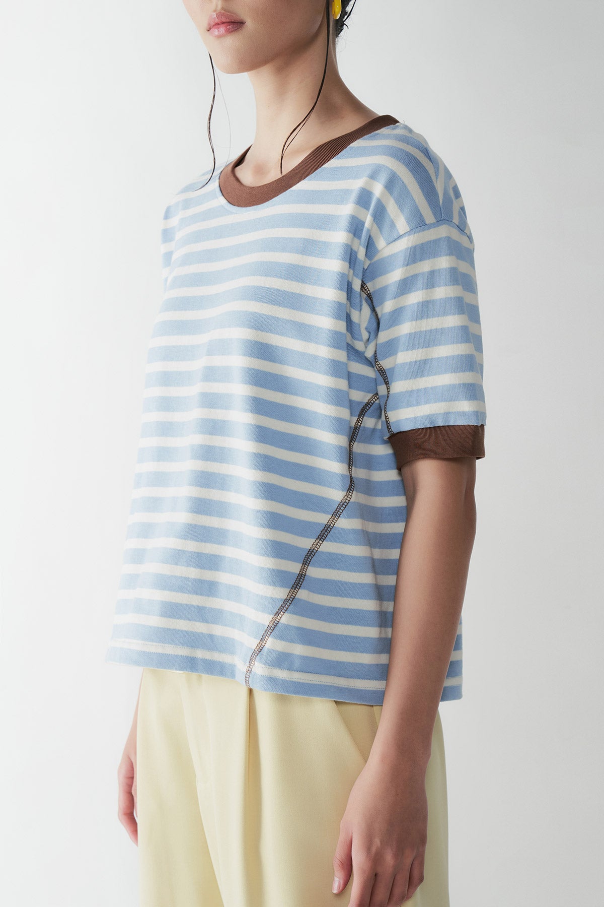 LIBRETTO STRIPE TEE BLUE - CALLIE X NAGITA SLAVINA X IKYK