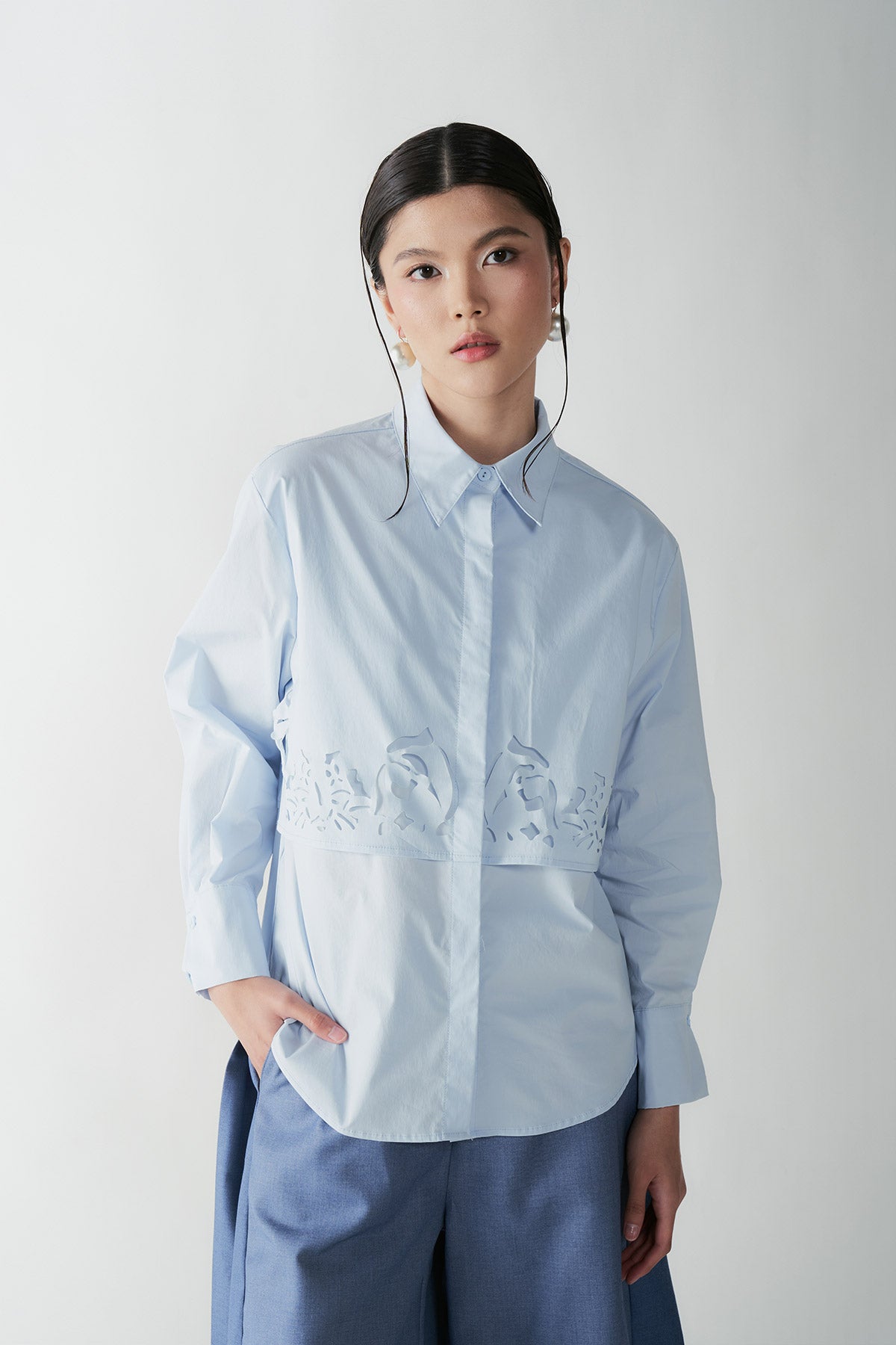 MARCHE SHIRT BLUE - CALLIE X NAGITA SLAVINA X IKYK