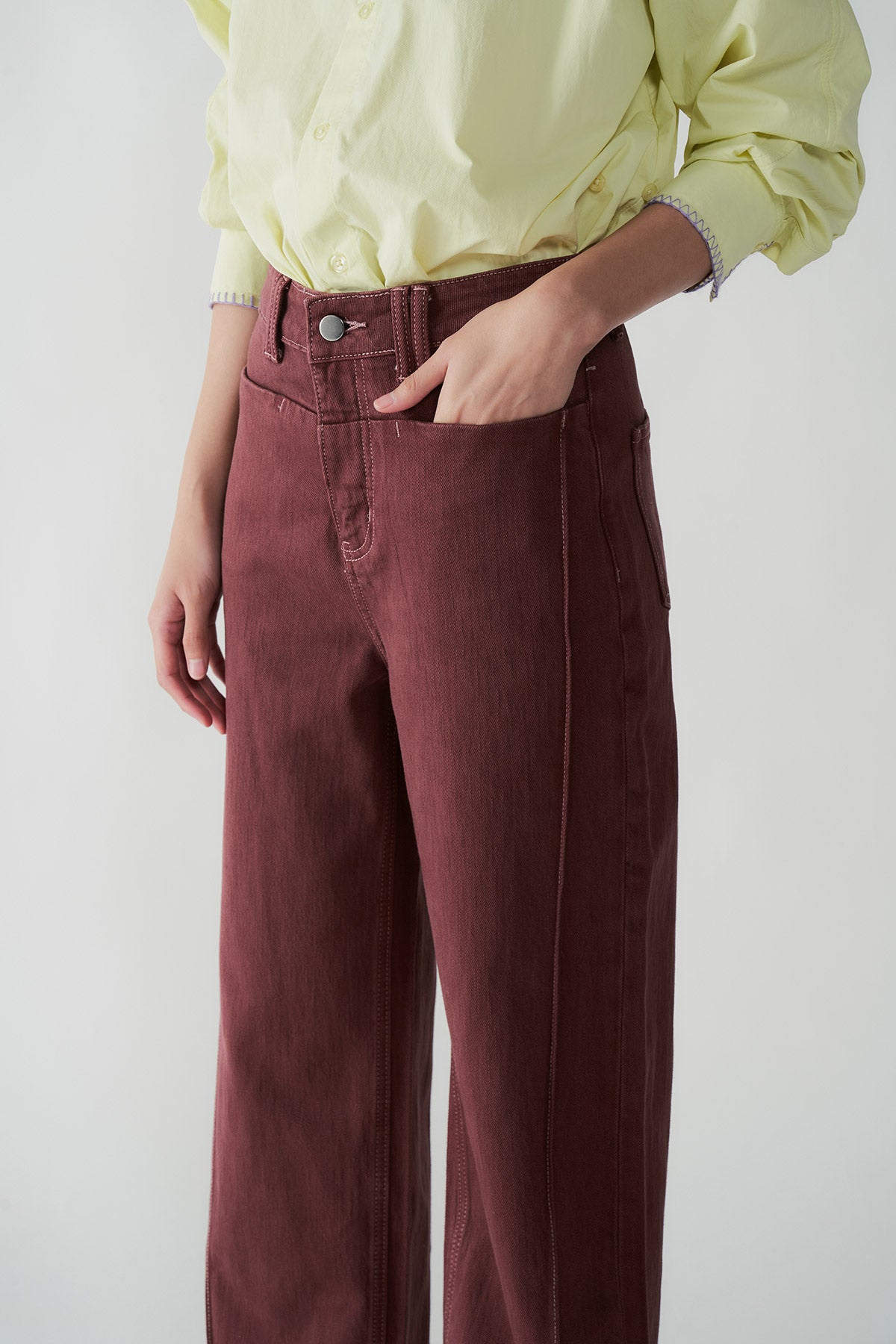 ATERRE JEANS MAROON - CALLIE X NAGITA SLAVINA X IKYK