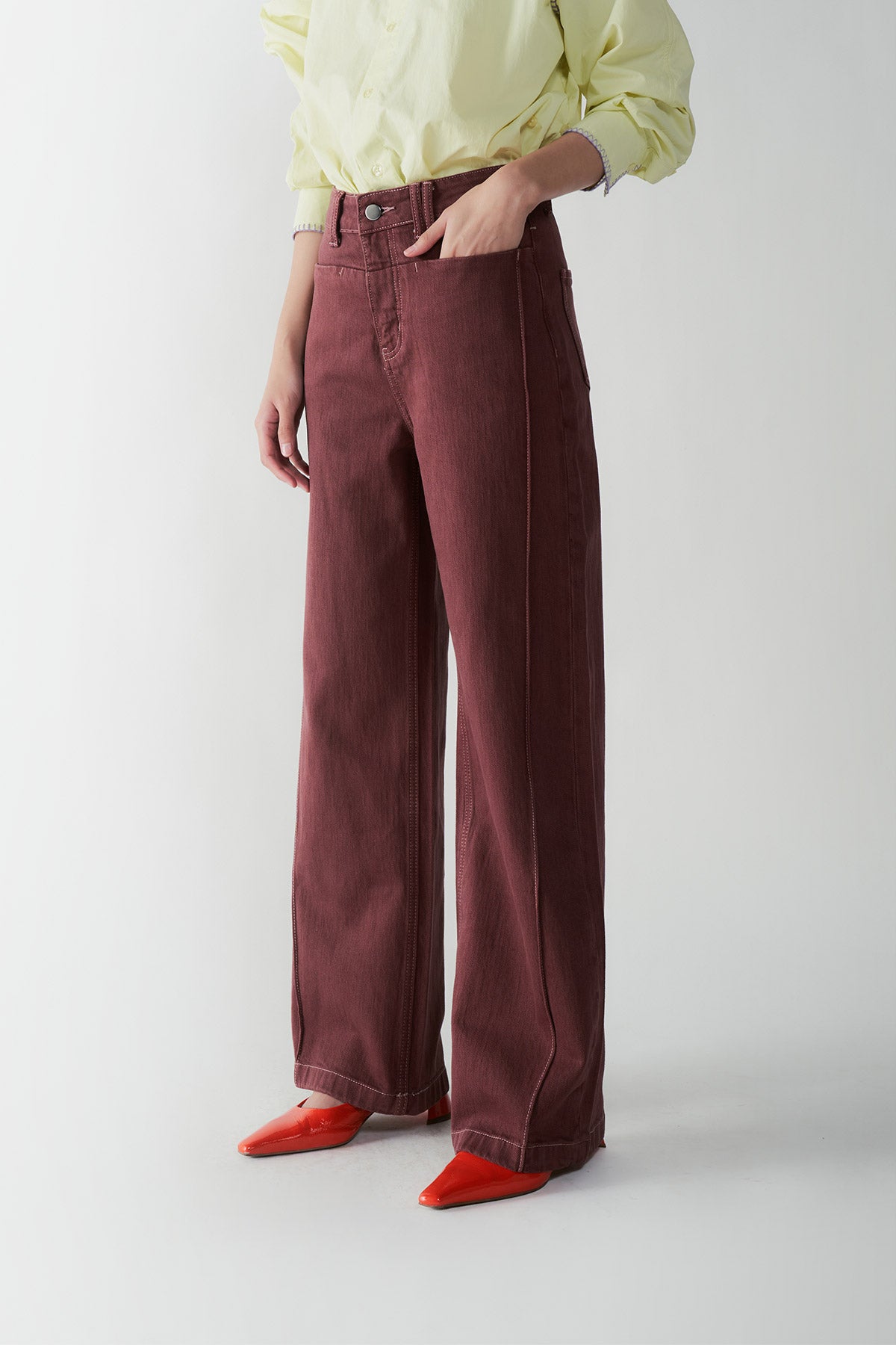 ATERRE JEANS MAROON - CALLIE X NAGITA SLAVINA X IKYK