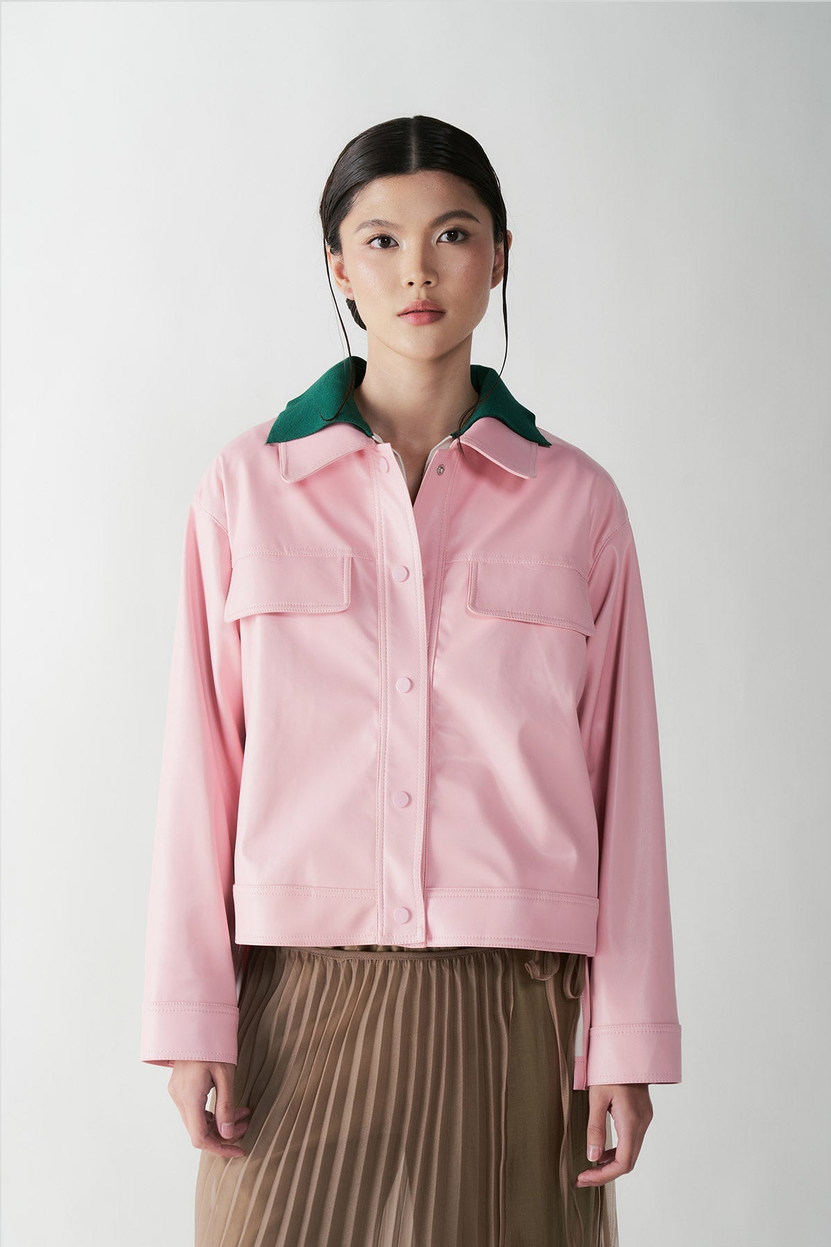 TIMBRE LEATHER JACKET PINK - CALLIE X NAGITA SLAVINA X IKYK