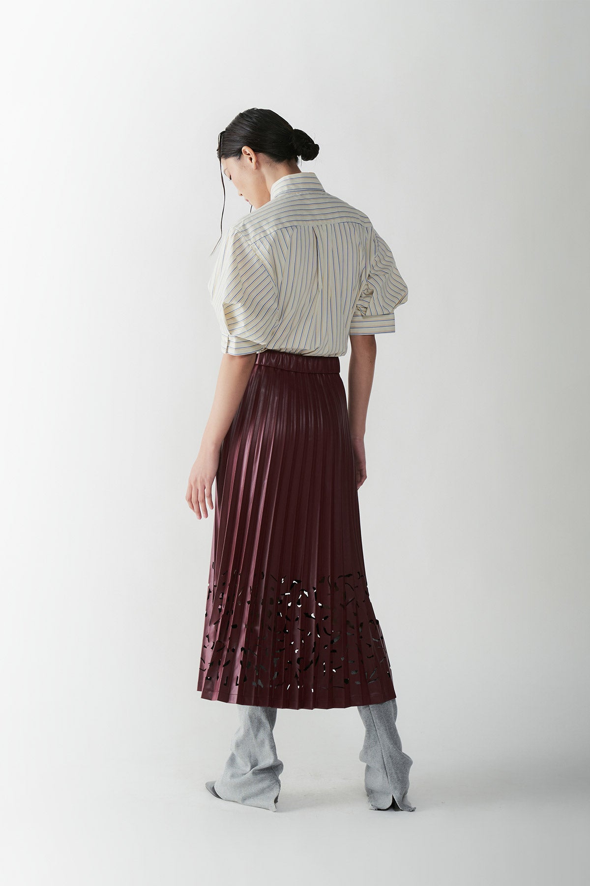 CONCORDIA PLEATED SKIRT MAROON - CALLIE X NAGITA SLAVINA X IKYK