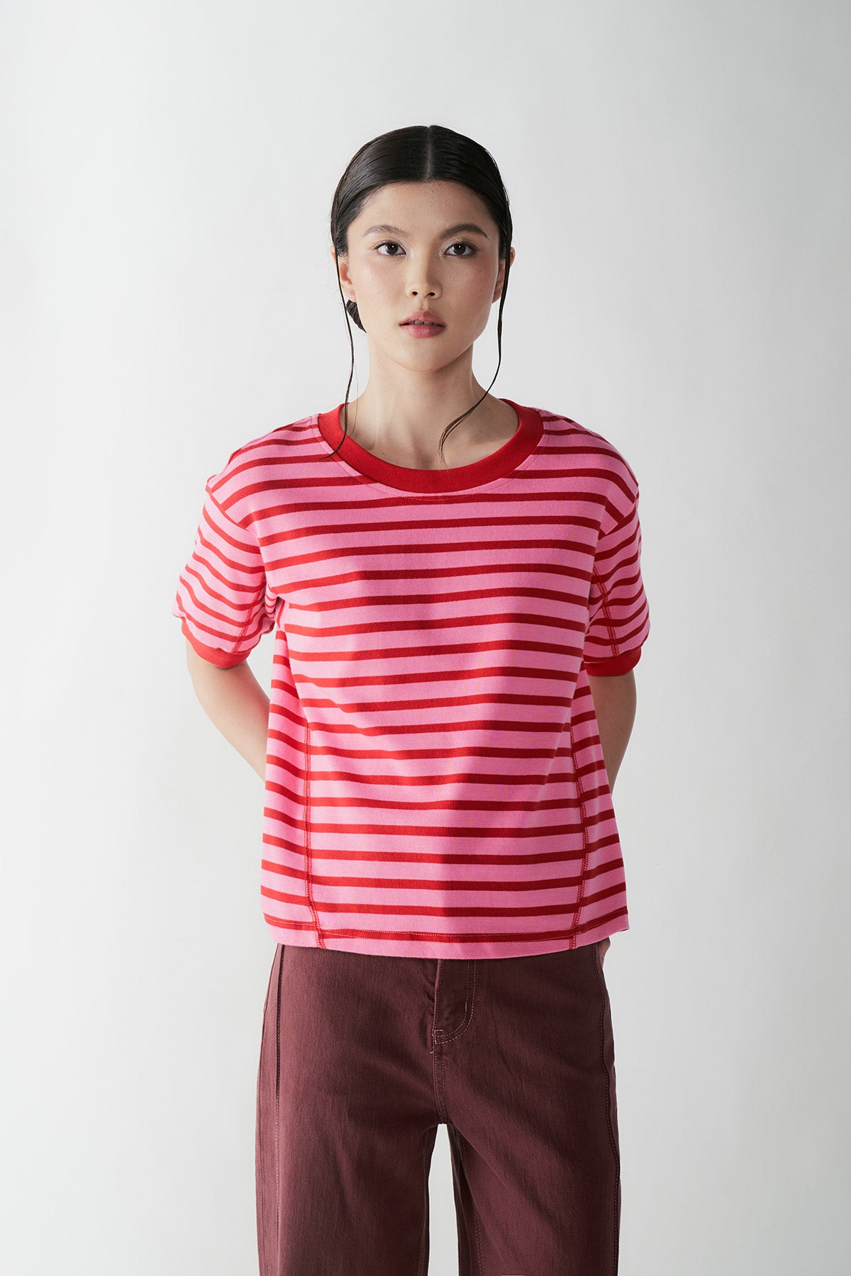 LIBRETTO STRIPE TEE PINK - CALLIE X NAGITA SLAVINA X IKYK