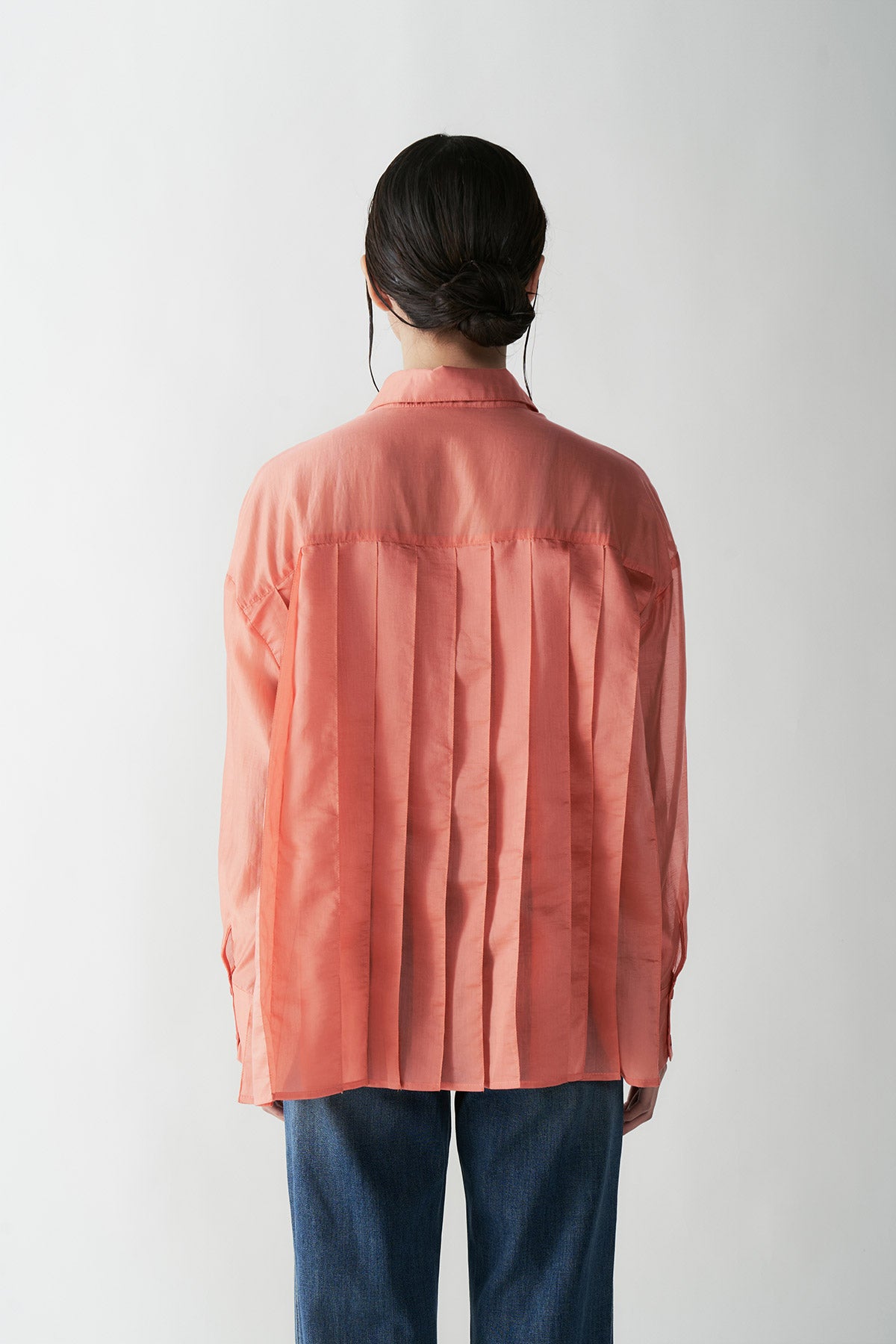 CONTRALTO PLEATED SHIRT ORANGE - CALLIE X NAGITA SLAVINA X IKYK