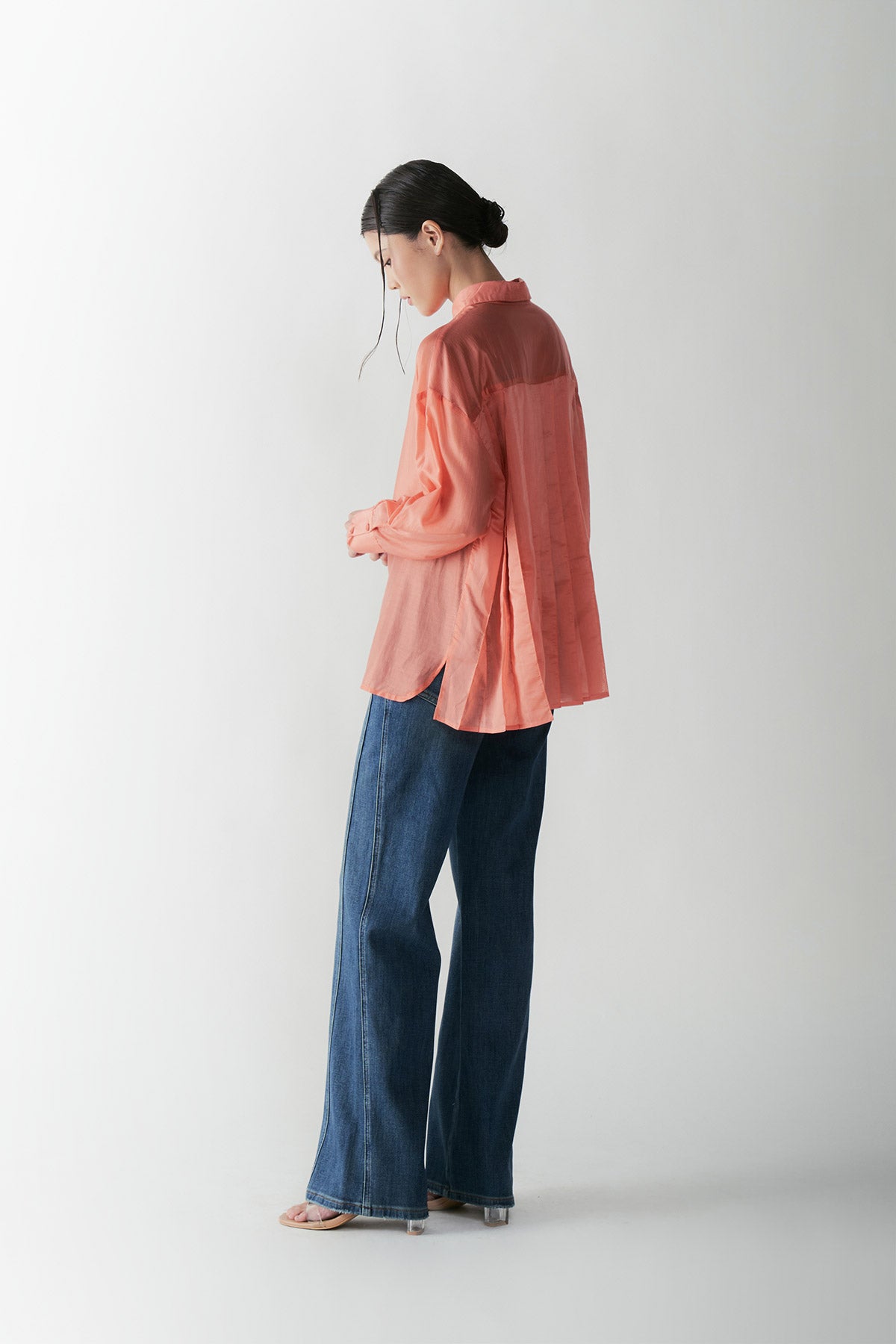 CONTRALTO PLEATED SHIRT ORANGE - CALLIE X NAGITA SLAVINA X IKYK