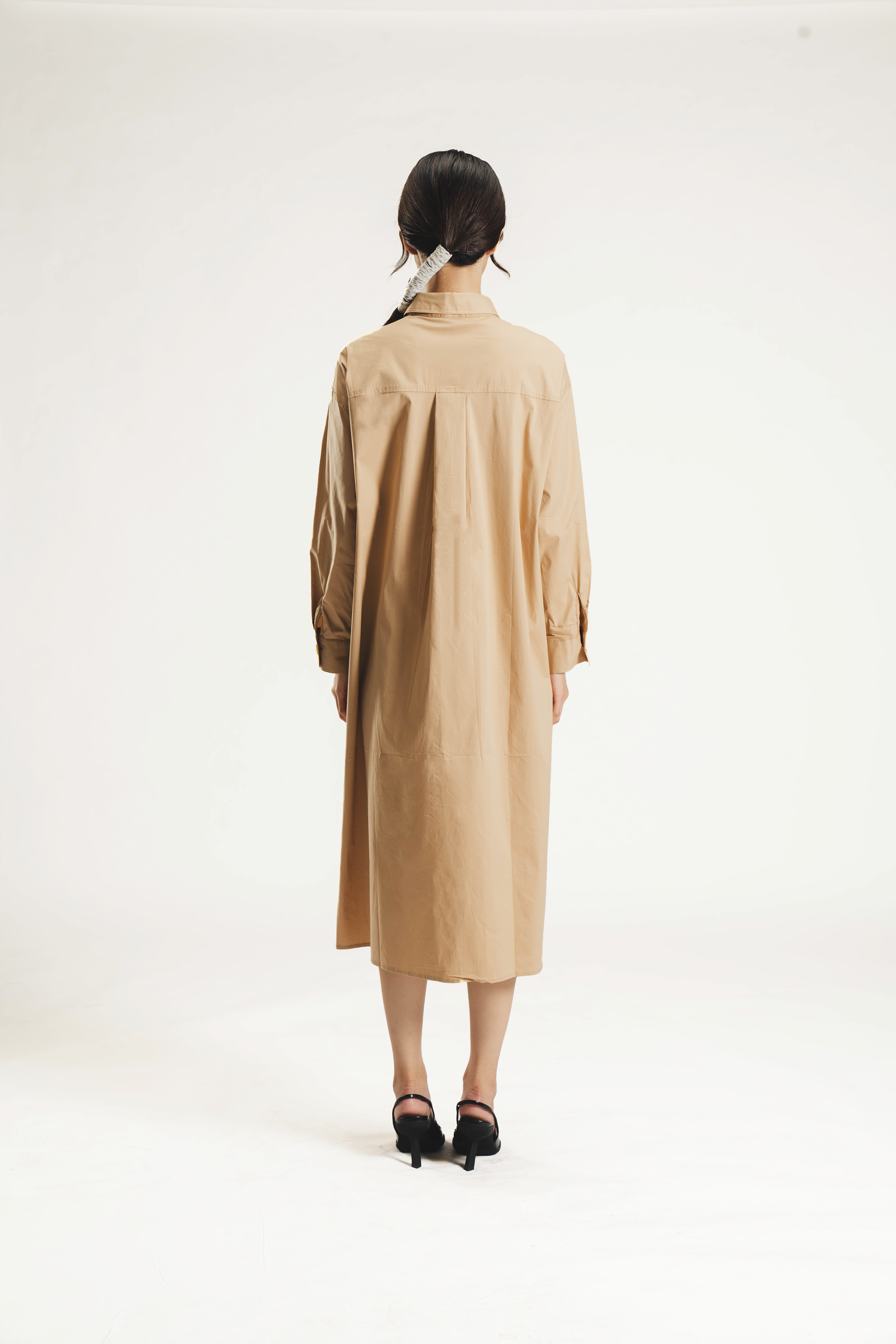 CASCADE DRESS BEIGE